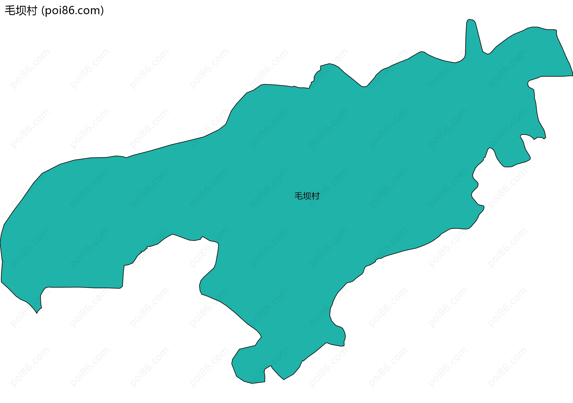 毛坝村边界地图