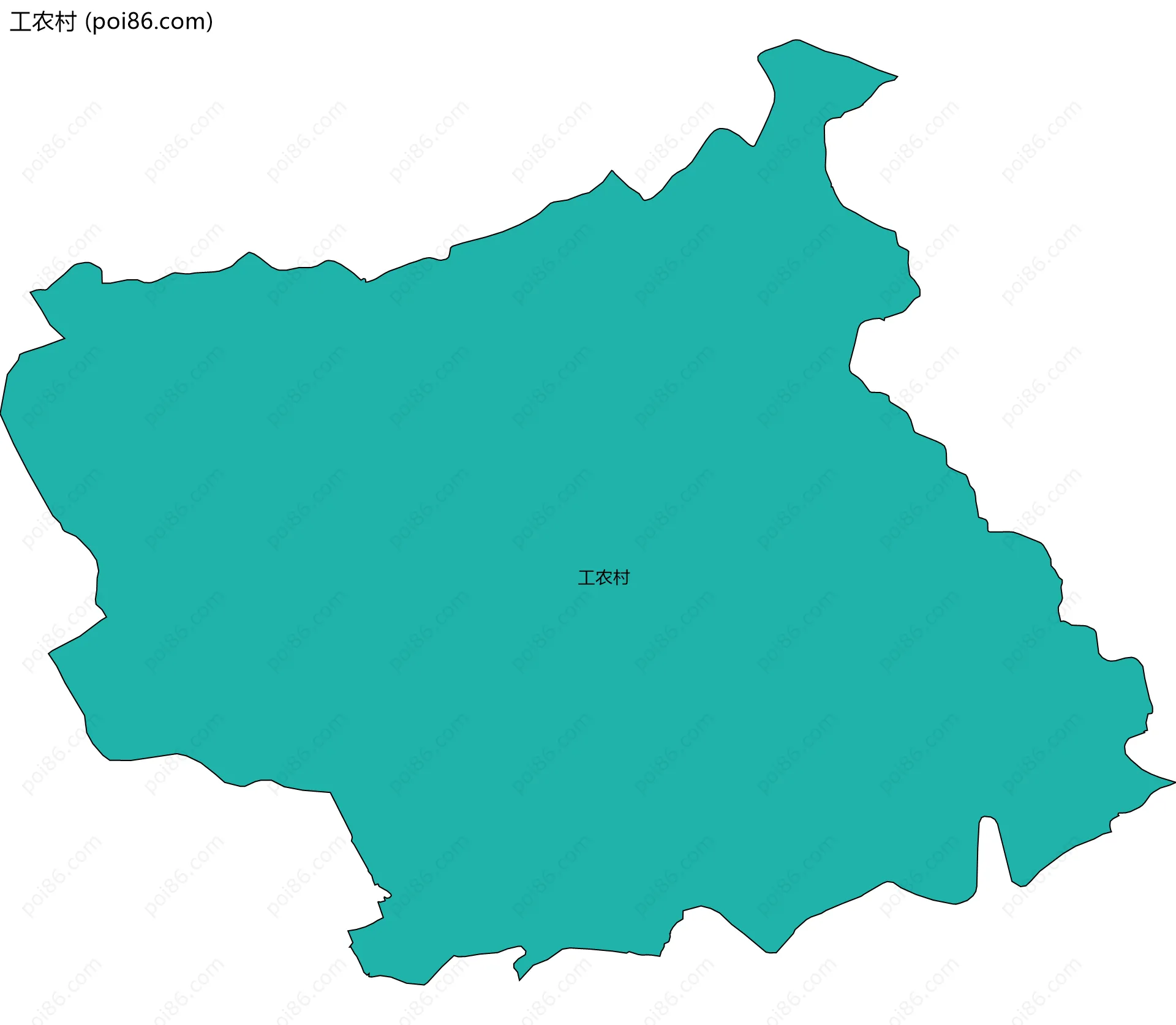 工农村边界地图