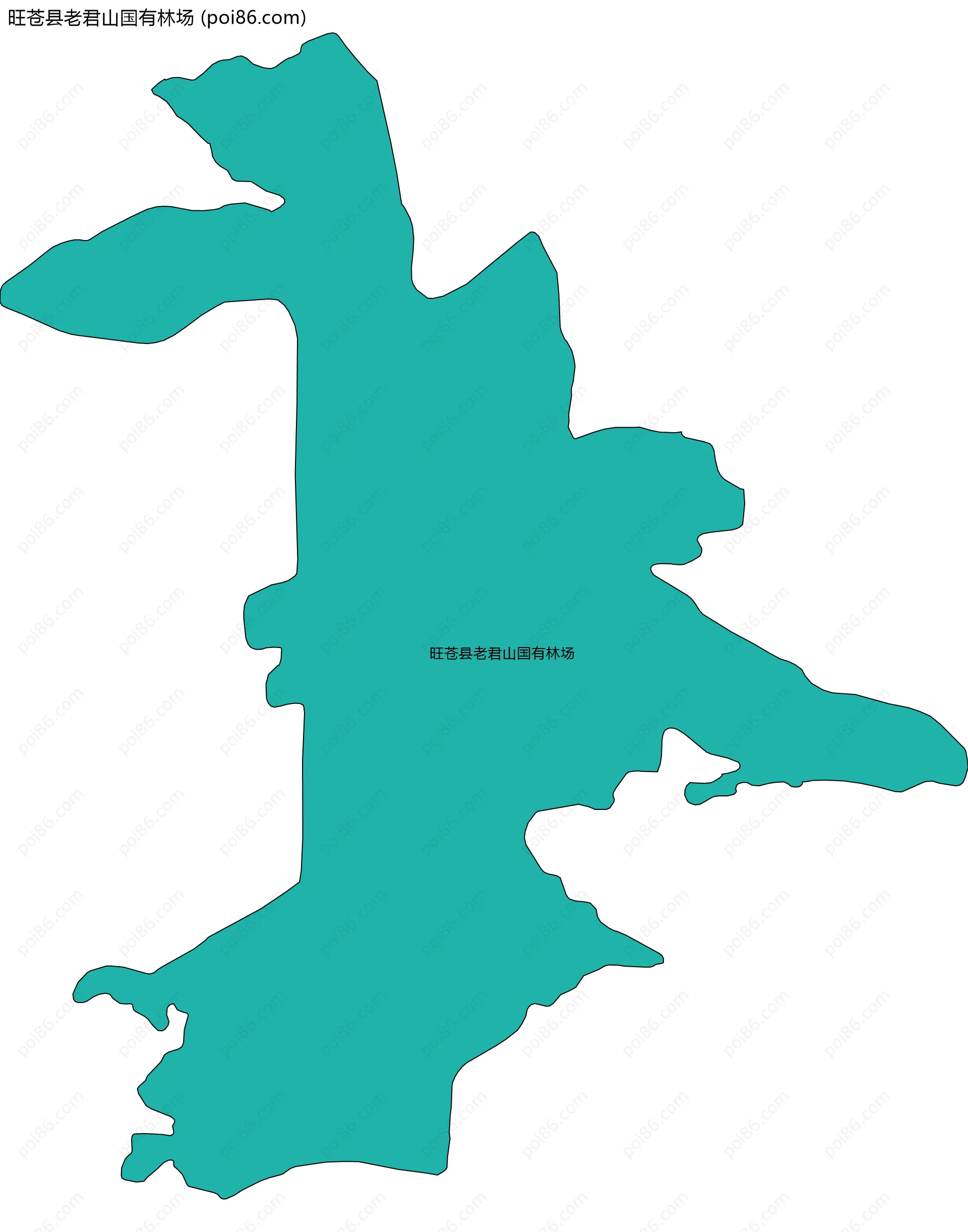 旺苍县老君山国有林场边界地图