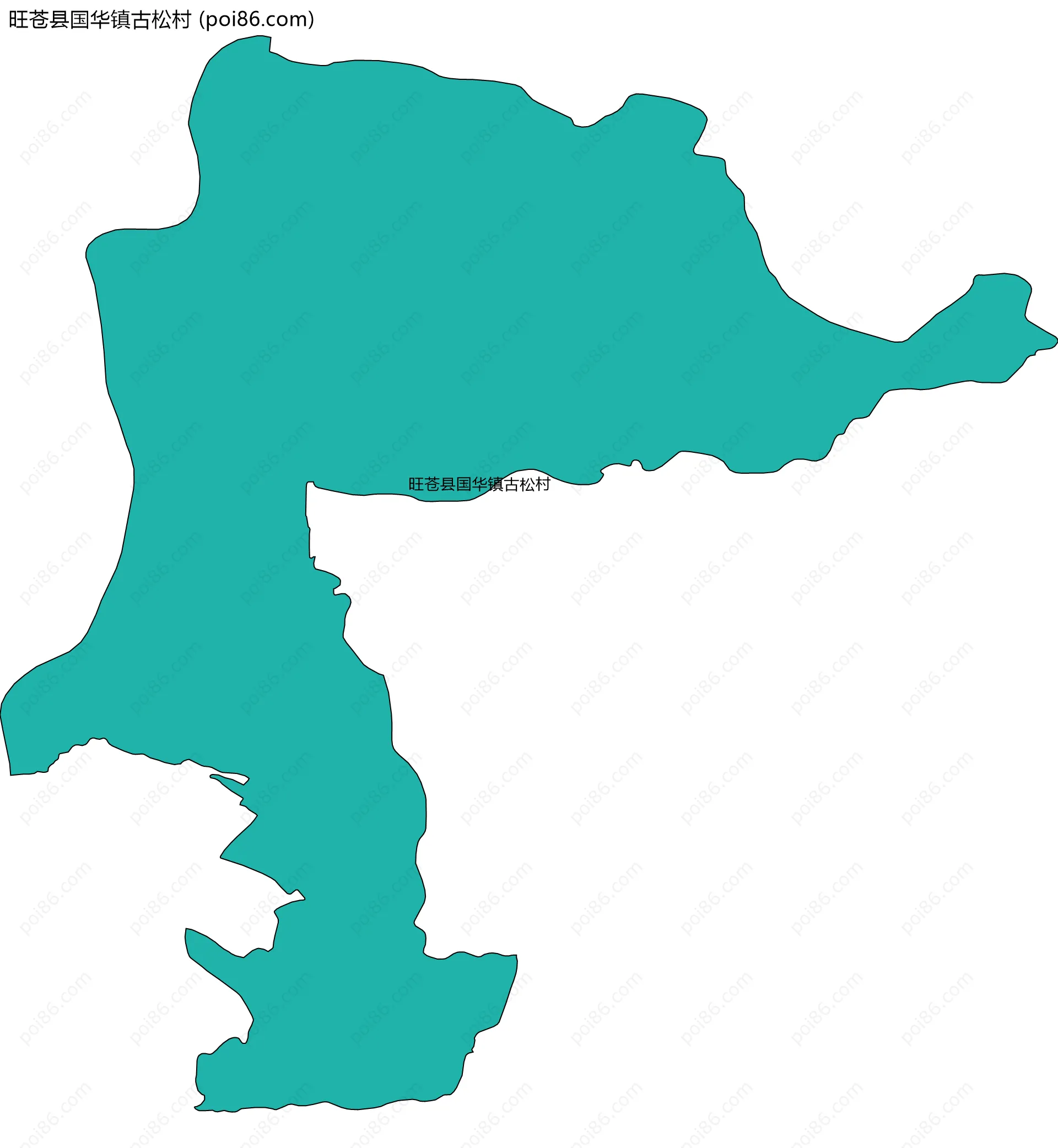 旺苍县国华镇古松村边界地图