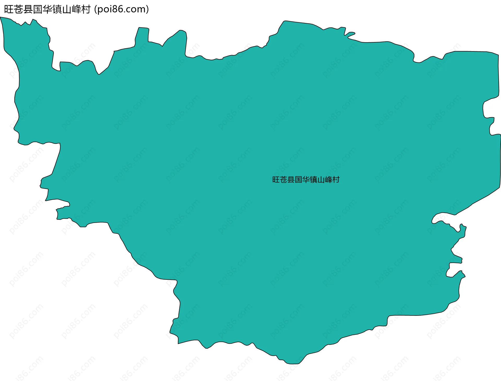 旺苍县国华镇山峰村边界地图