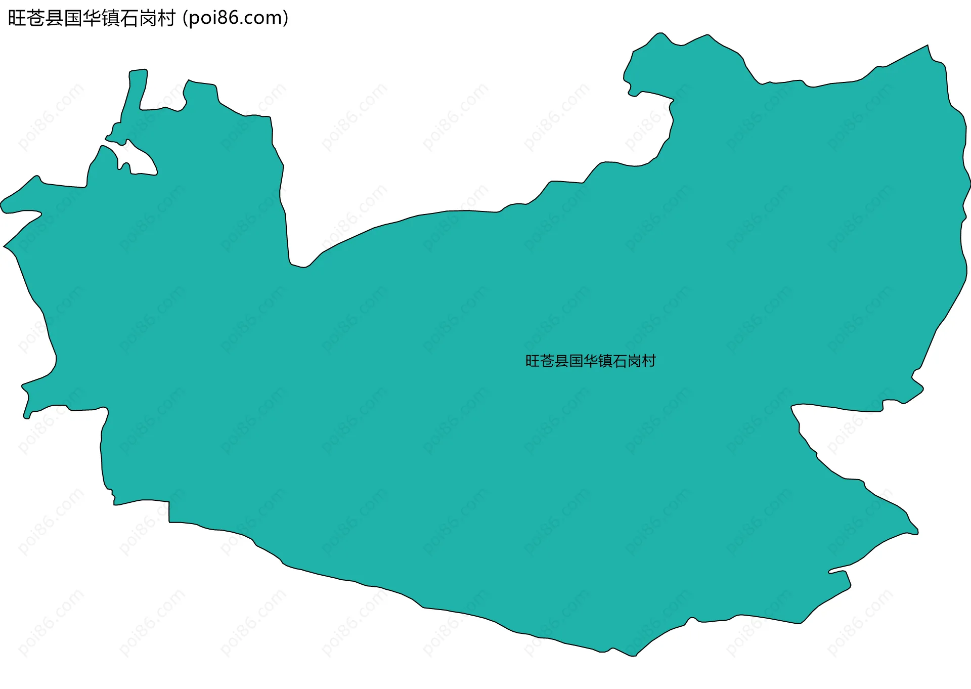 旺苍县国华镇石岗村边界地图