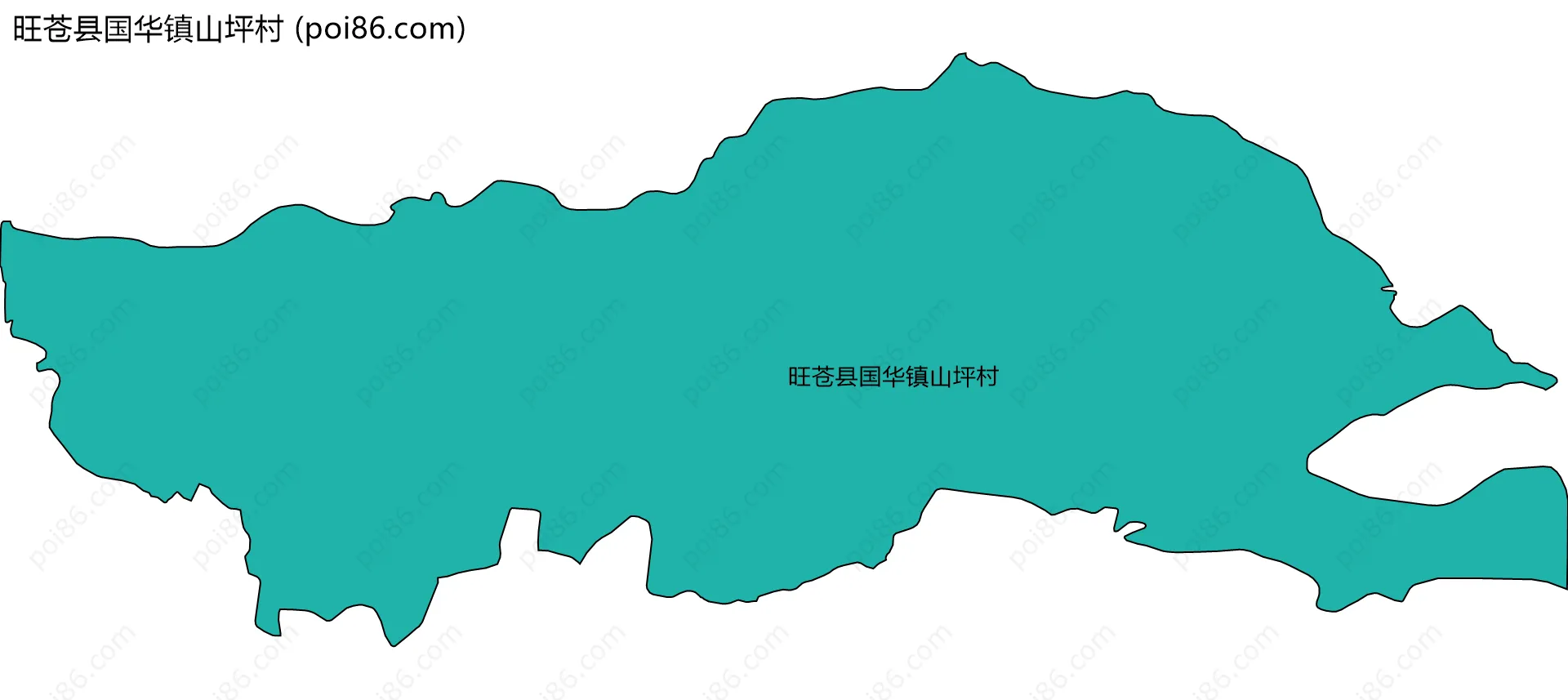 旺苍县国华镇山坪村边界地图