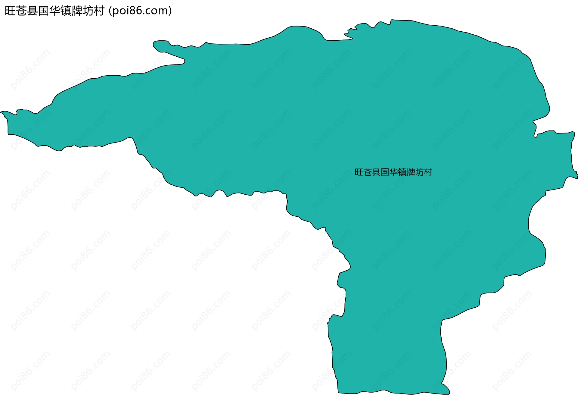旺苍县国华镇牌坊村边界地图