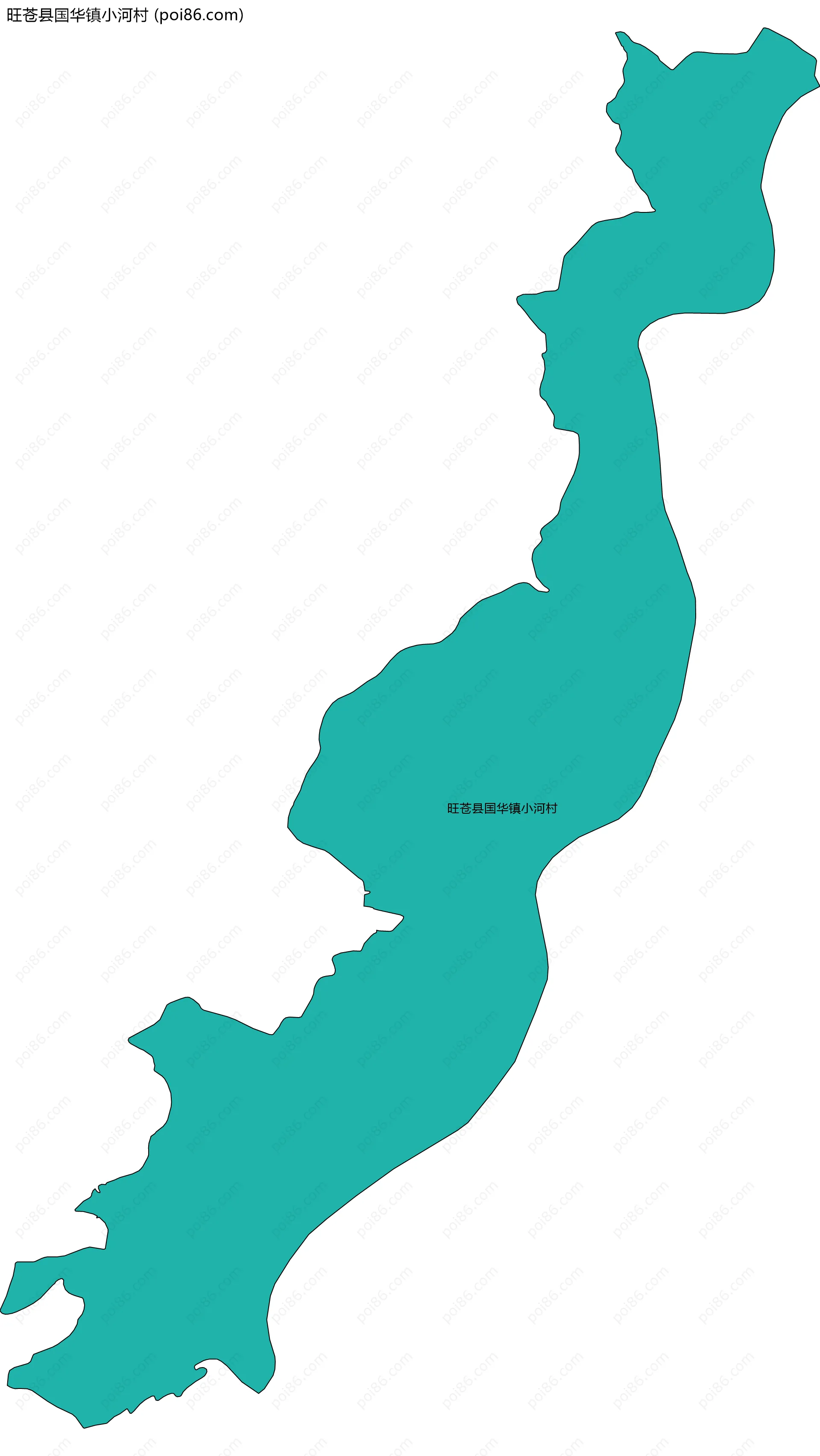 旺苍县国华镇小河村边界地图