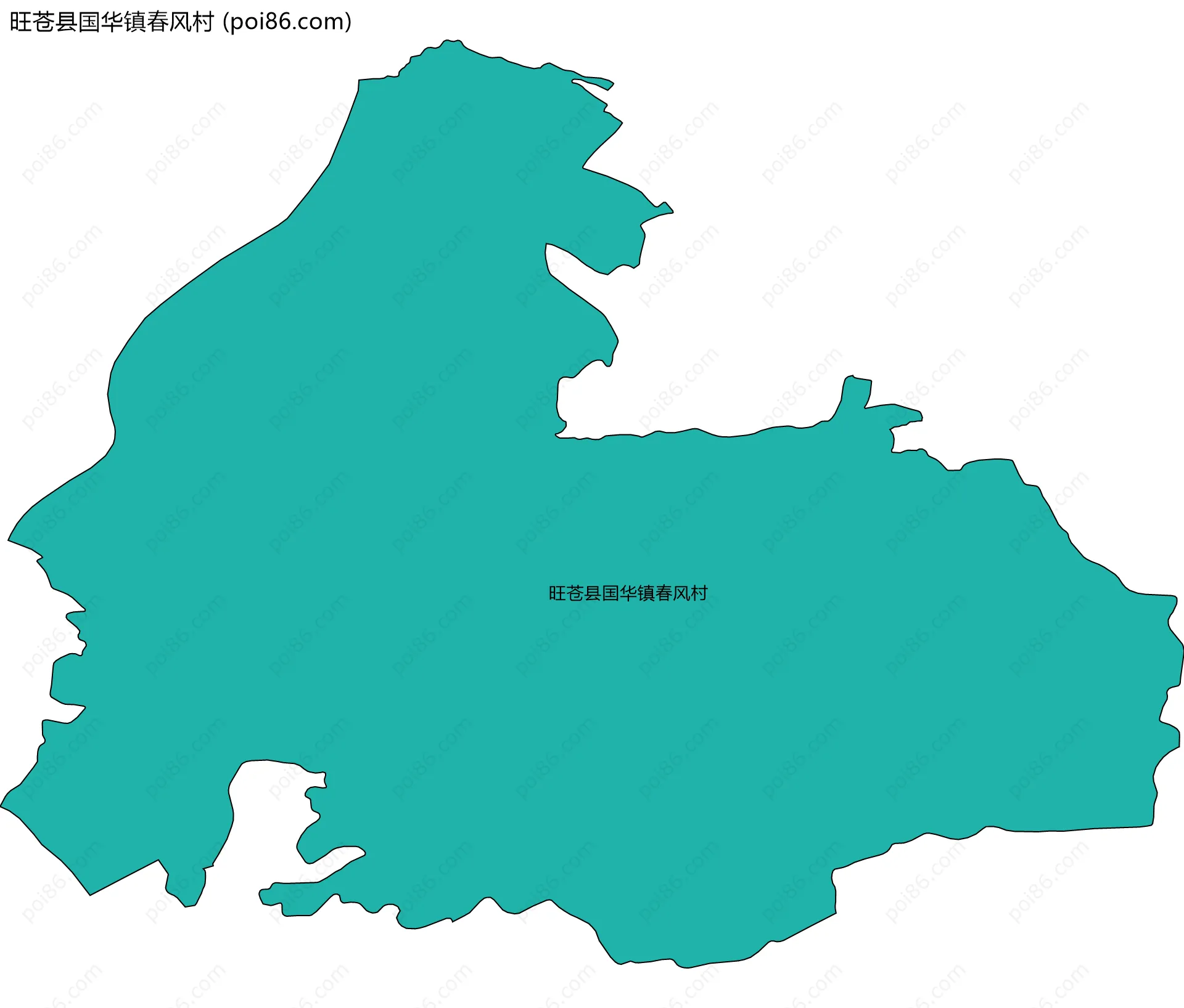 旺苍县国华镇春风村边界地图