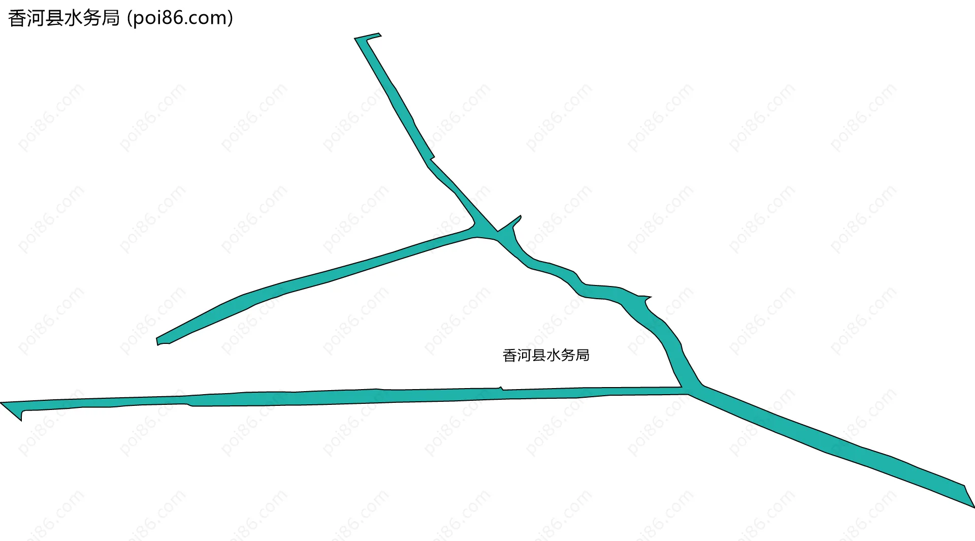 香河县水务局边界地图