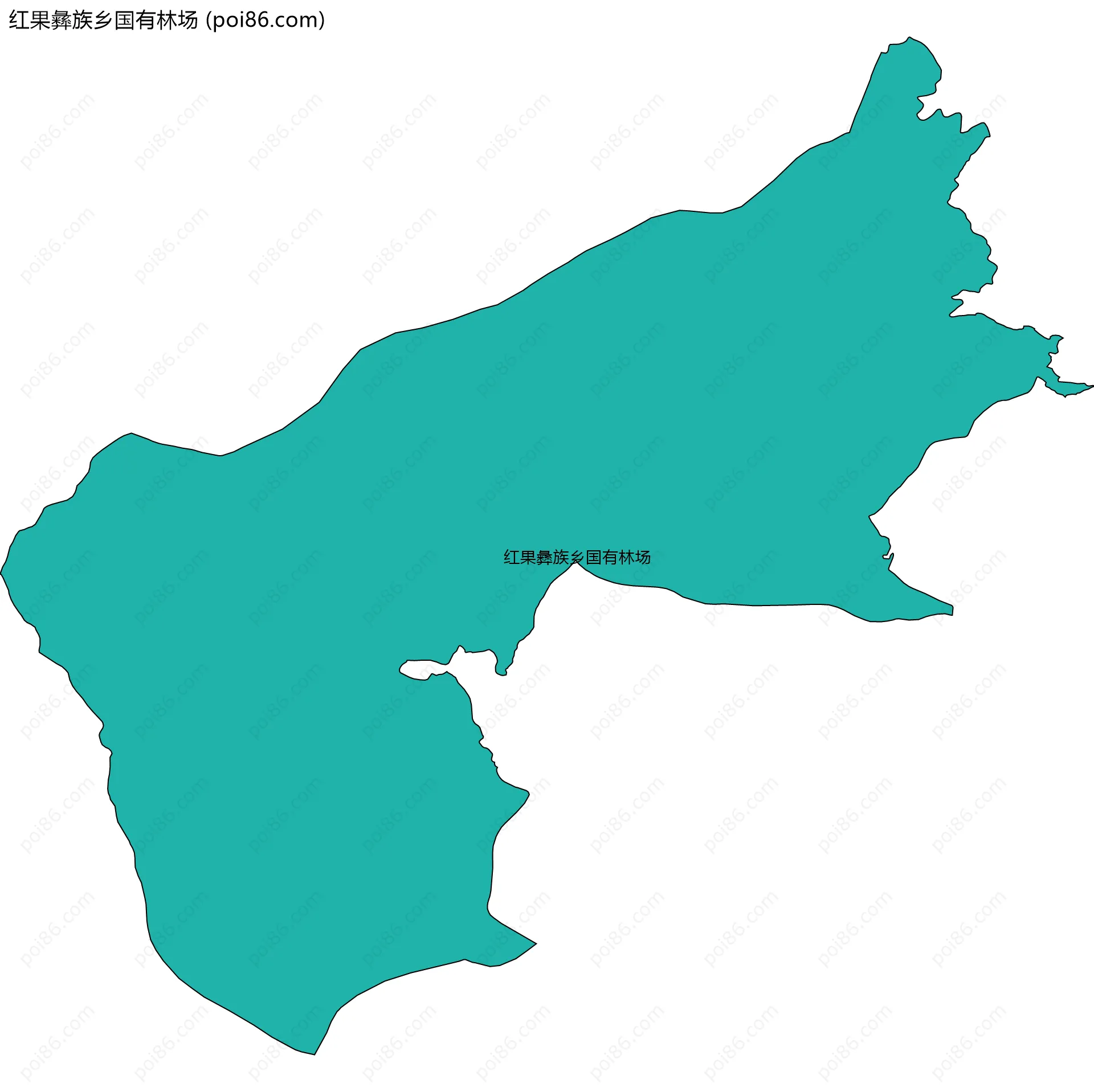 红果彝族乡国有林场边界地图