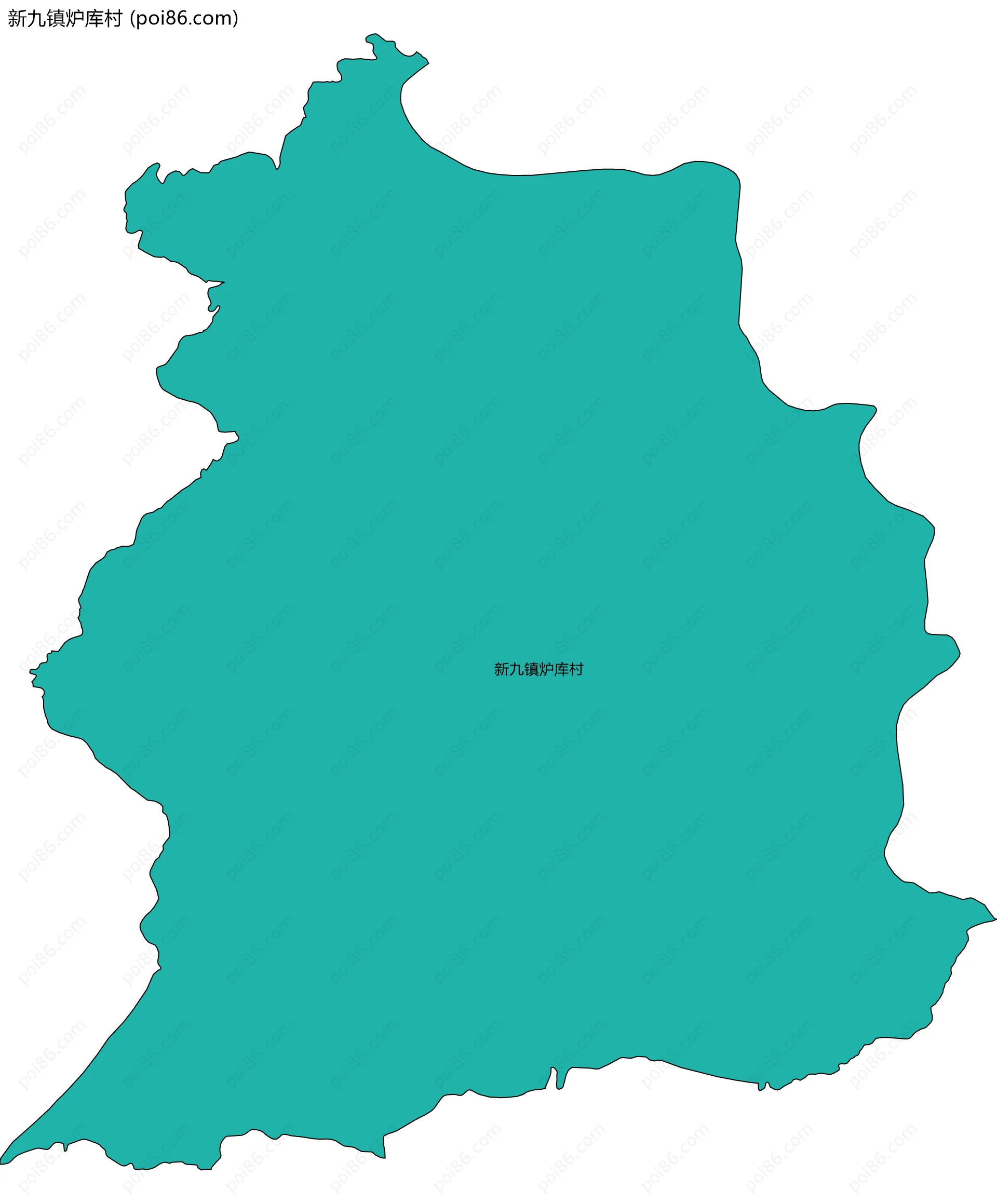 新九镇炉库村边界地图