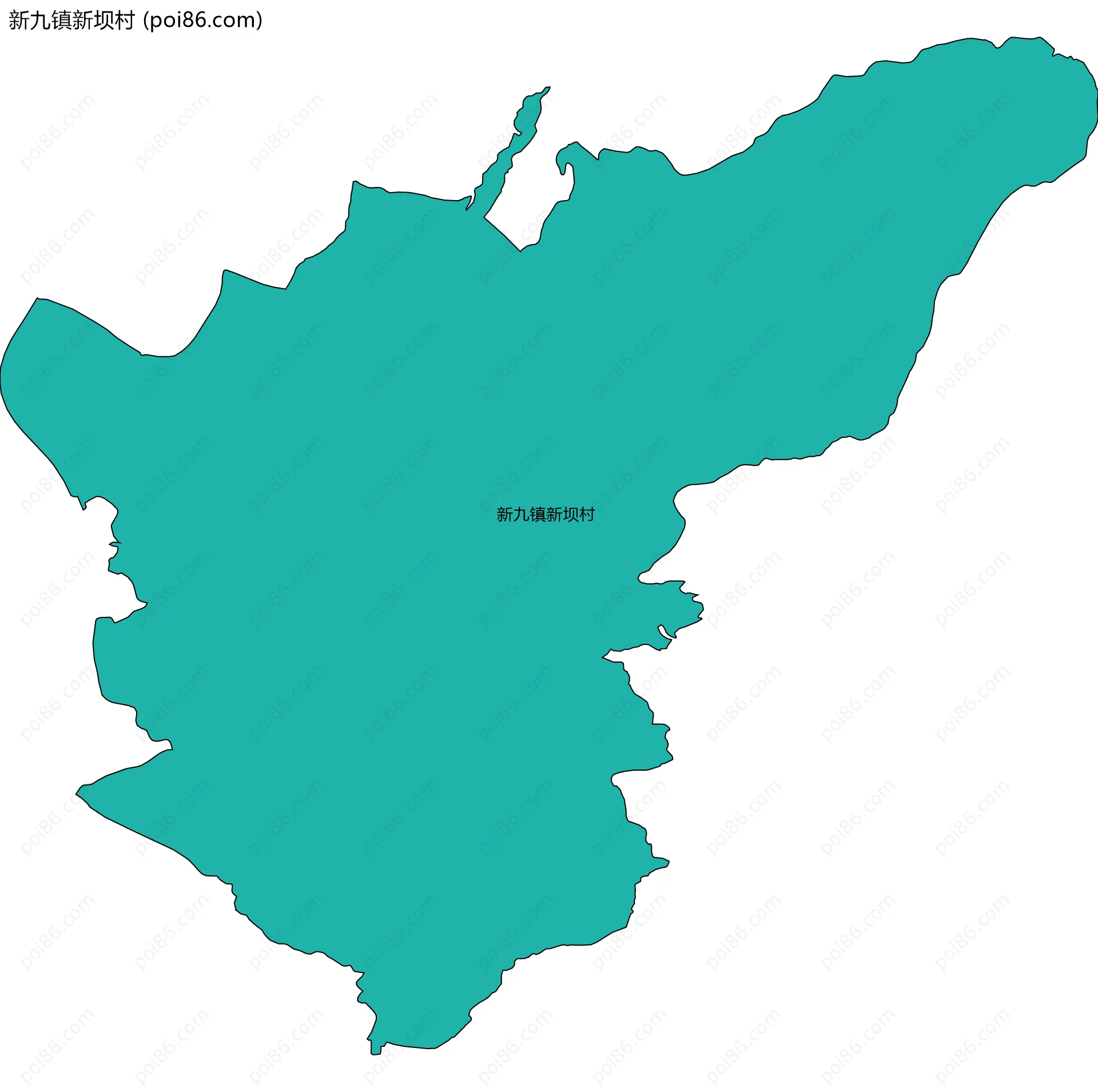 新九镇新坝村边界地图