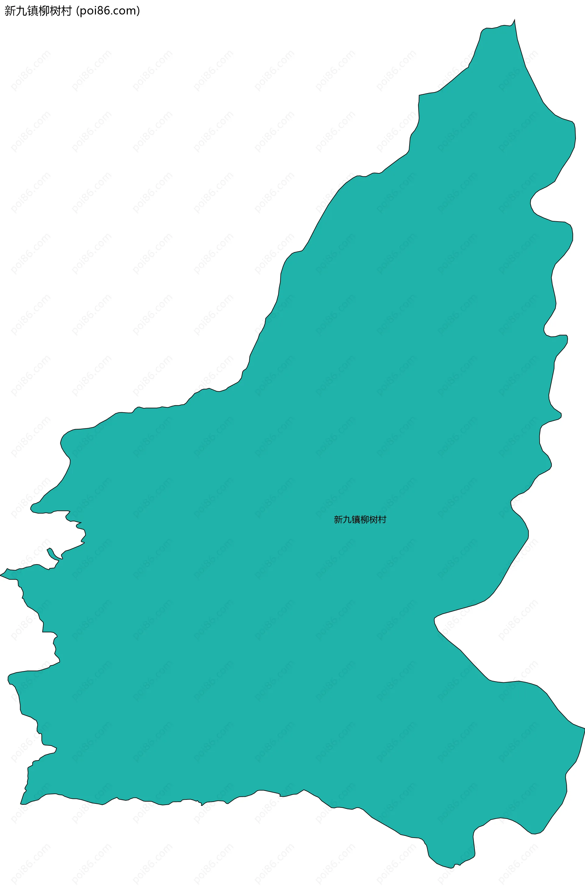 新九镇柳树村边界地图