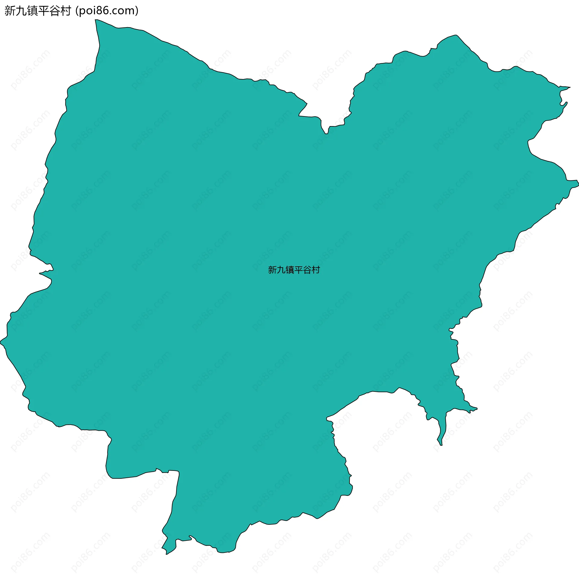 新九镇平谷村边界地图