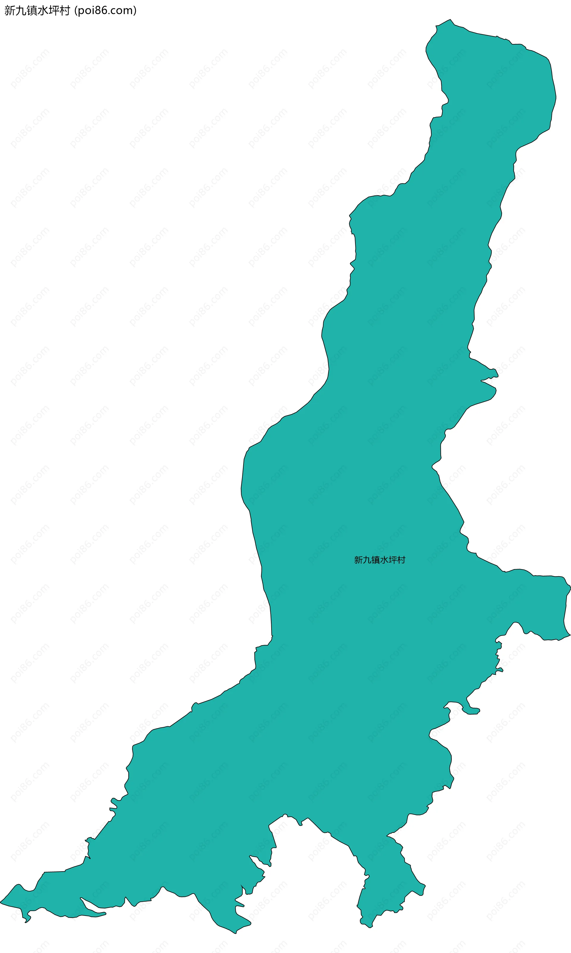新九镇水坪村边界地图