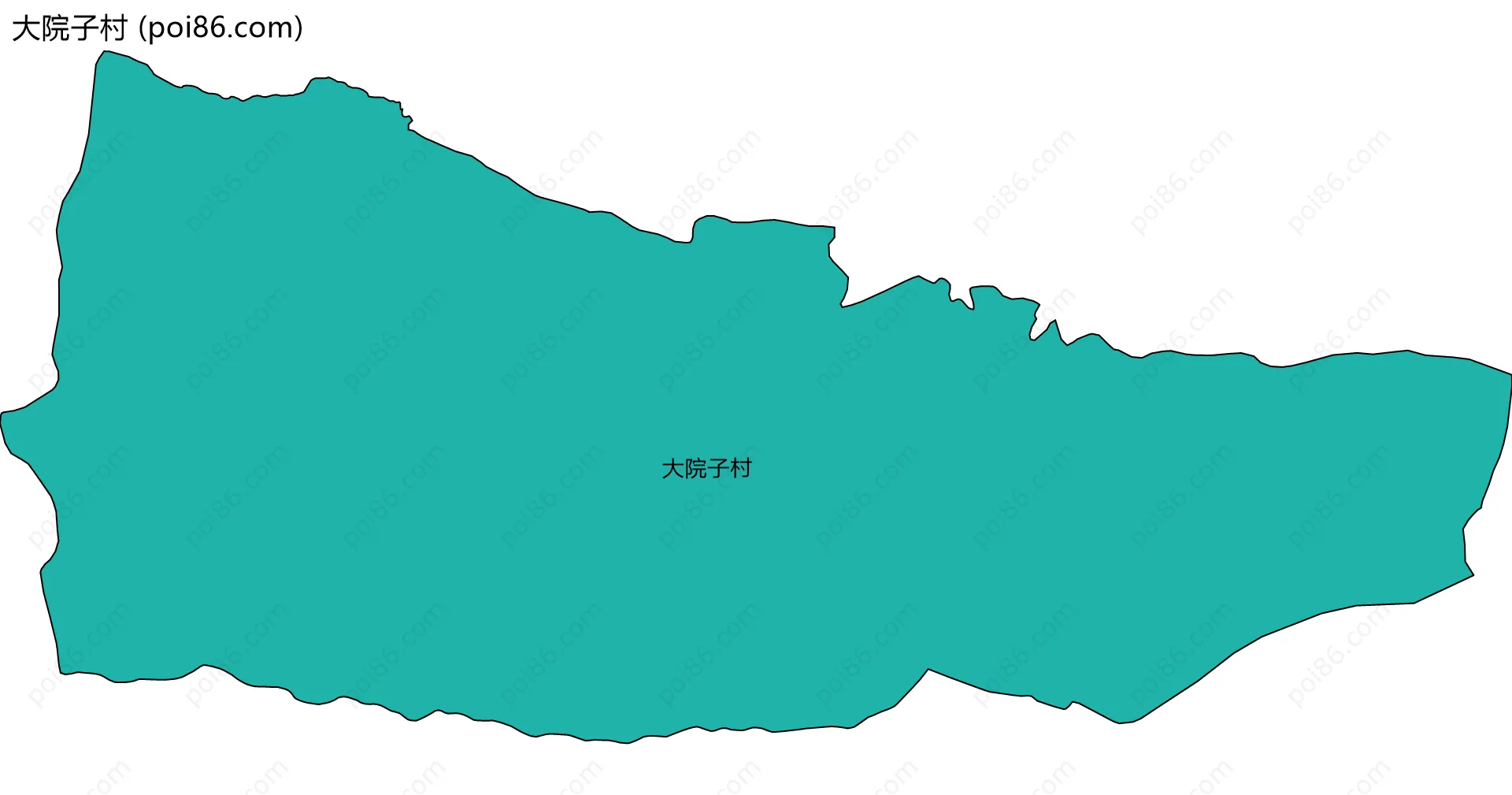大院子村边界地图