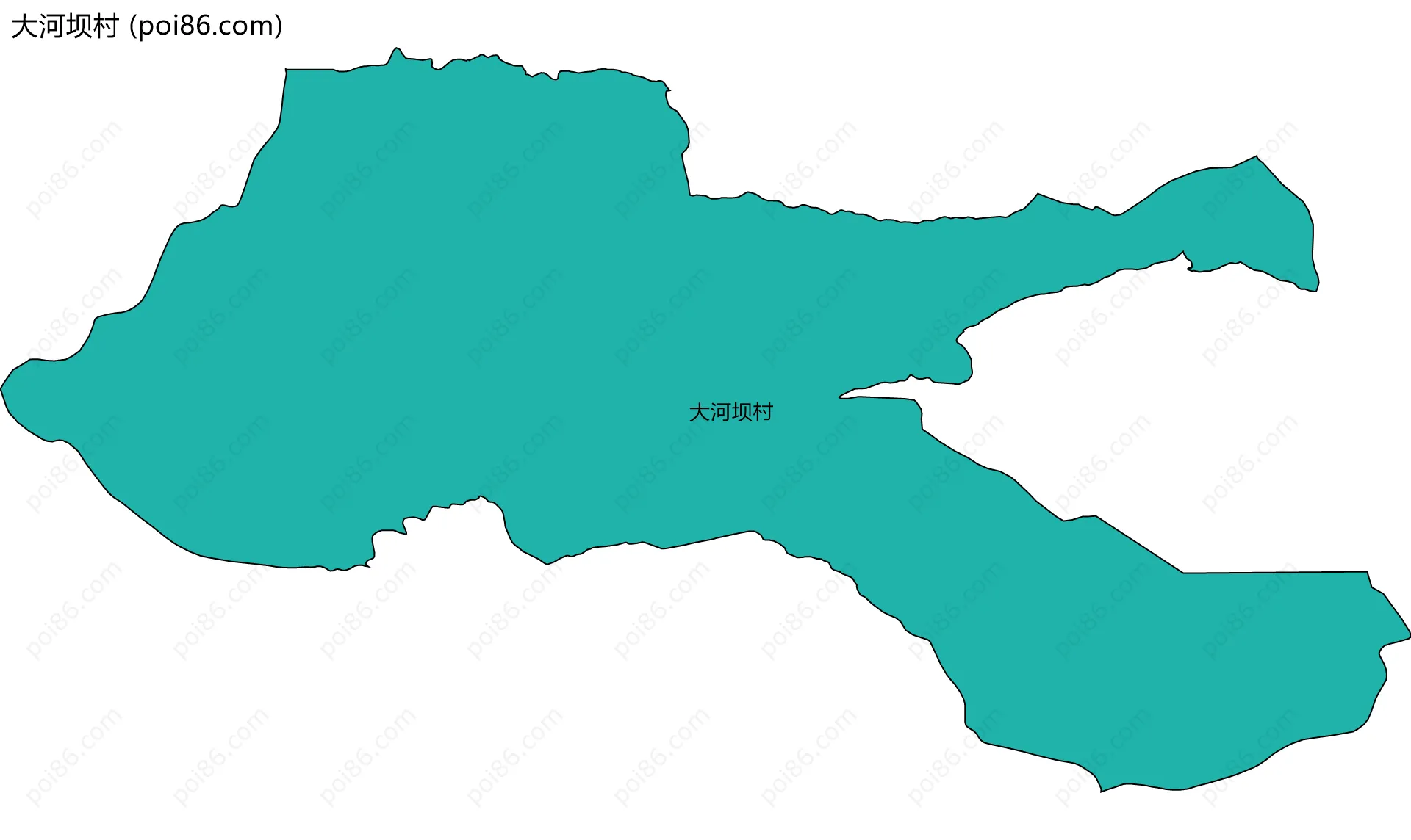 大河坝村边界地图