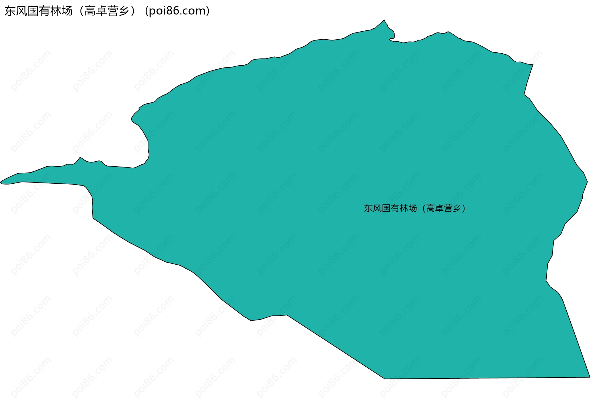 东风国有林场（高卓营乡）边界地图