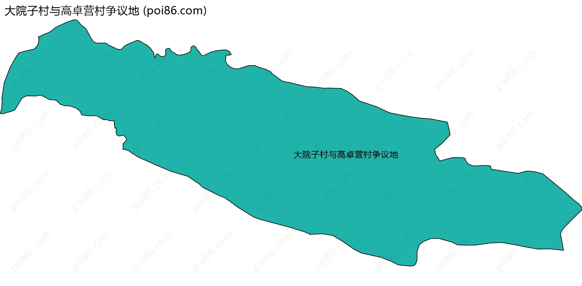 大院子村与高卓营村争议地边界地图