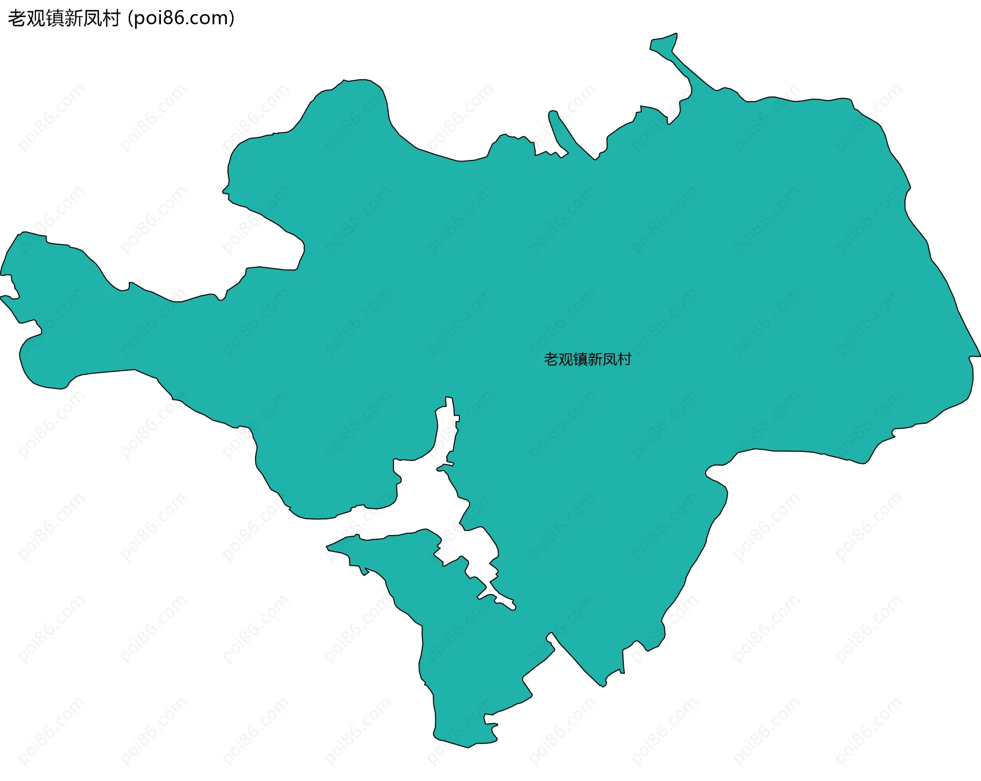 老观镇新凤村边界地图
