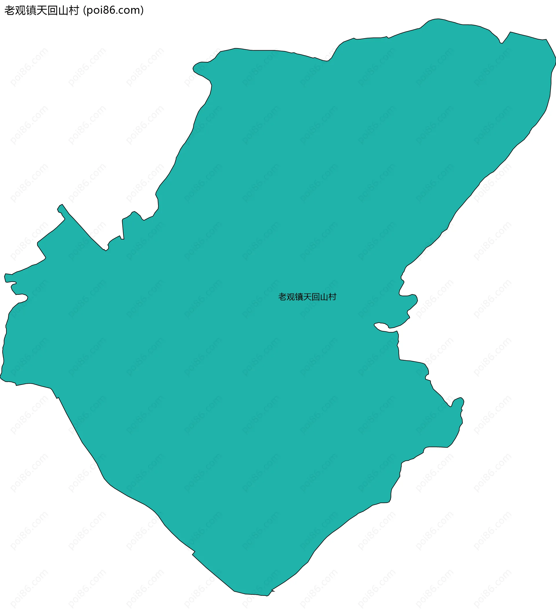 老观镇天回山村边界地图