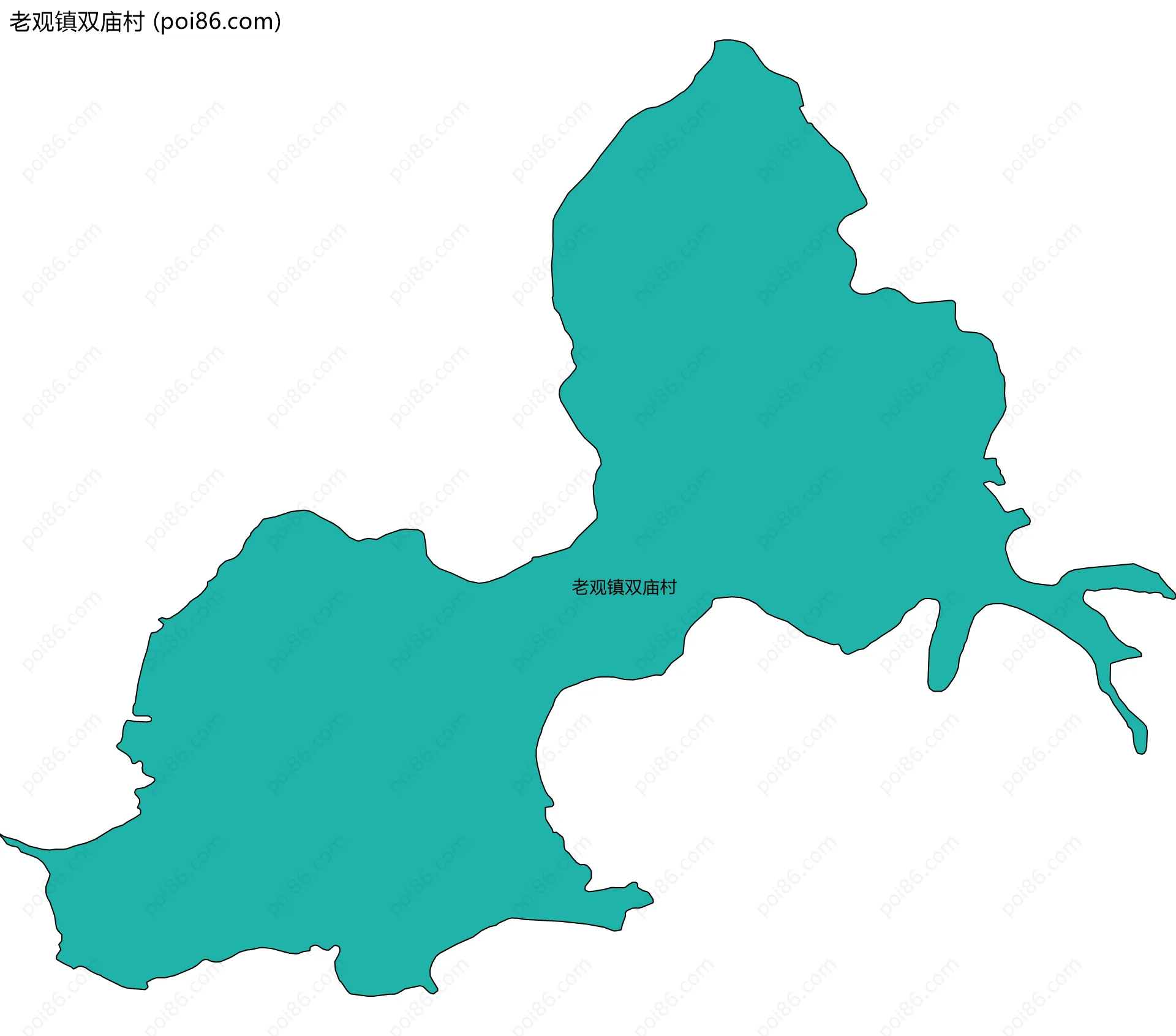 老观镇双庙村边界地图