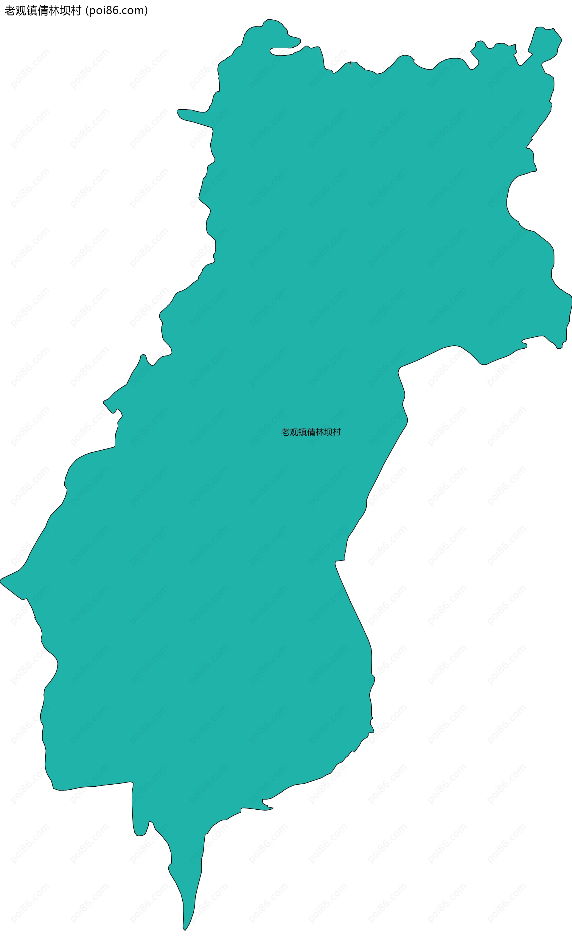 老观镇倩林坝村边界地图