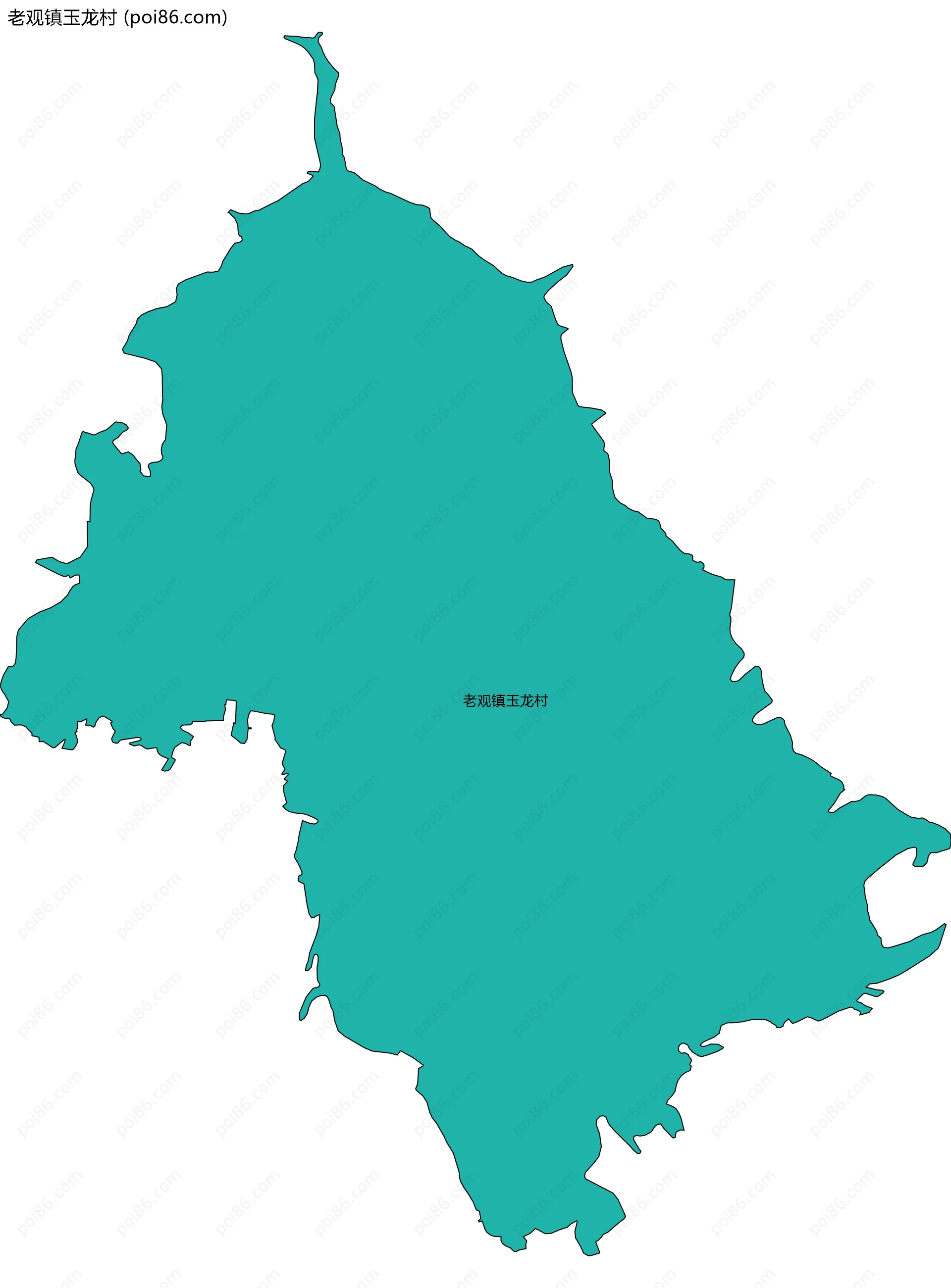 老观镇玉龙村边界地图