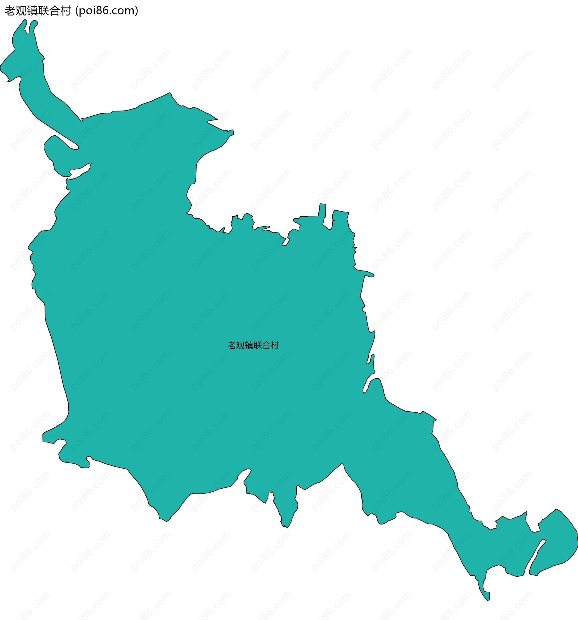 老观镇联合村边界地图