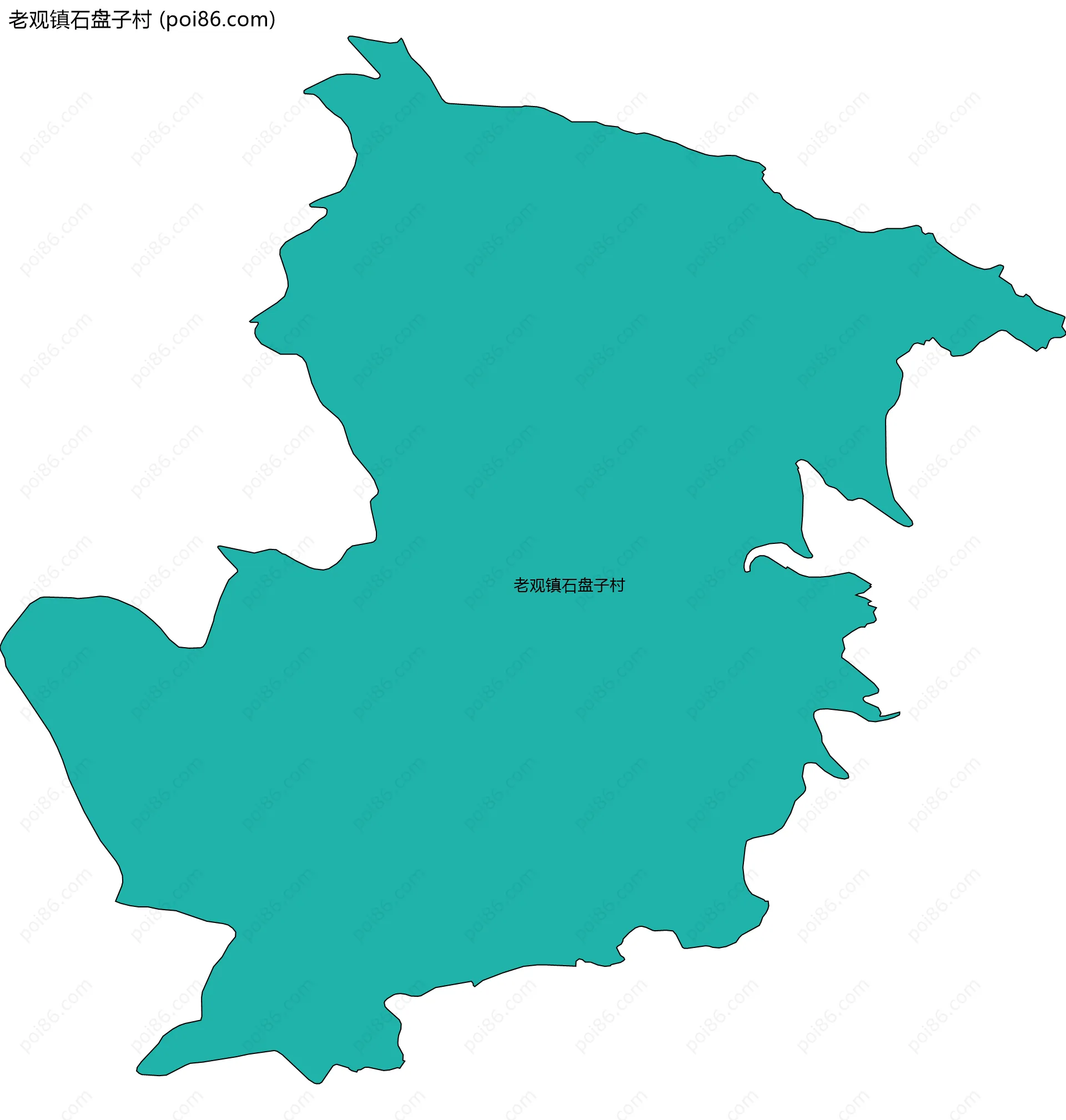 老观镇石盘子村边界地图