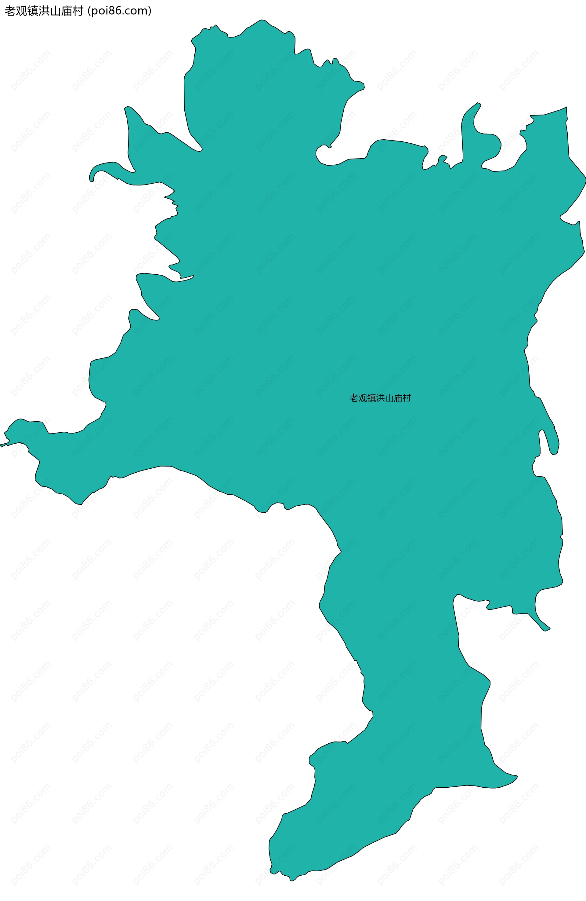 老观镇洪山庙村边界地图