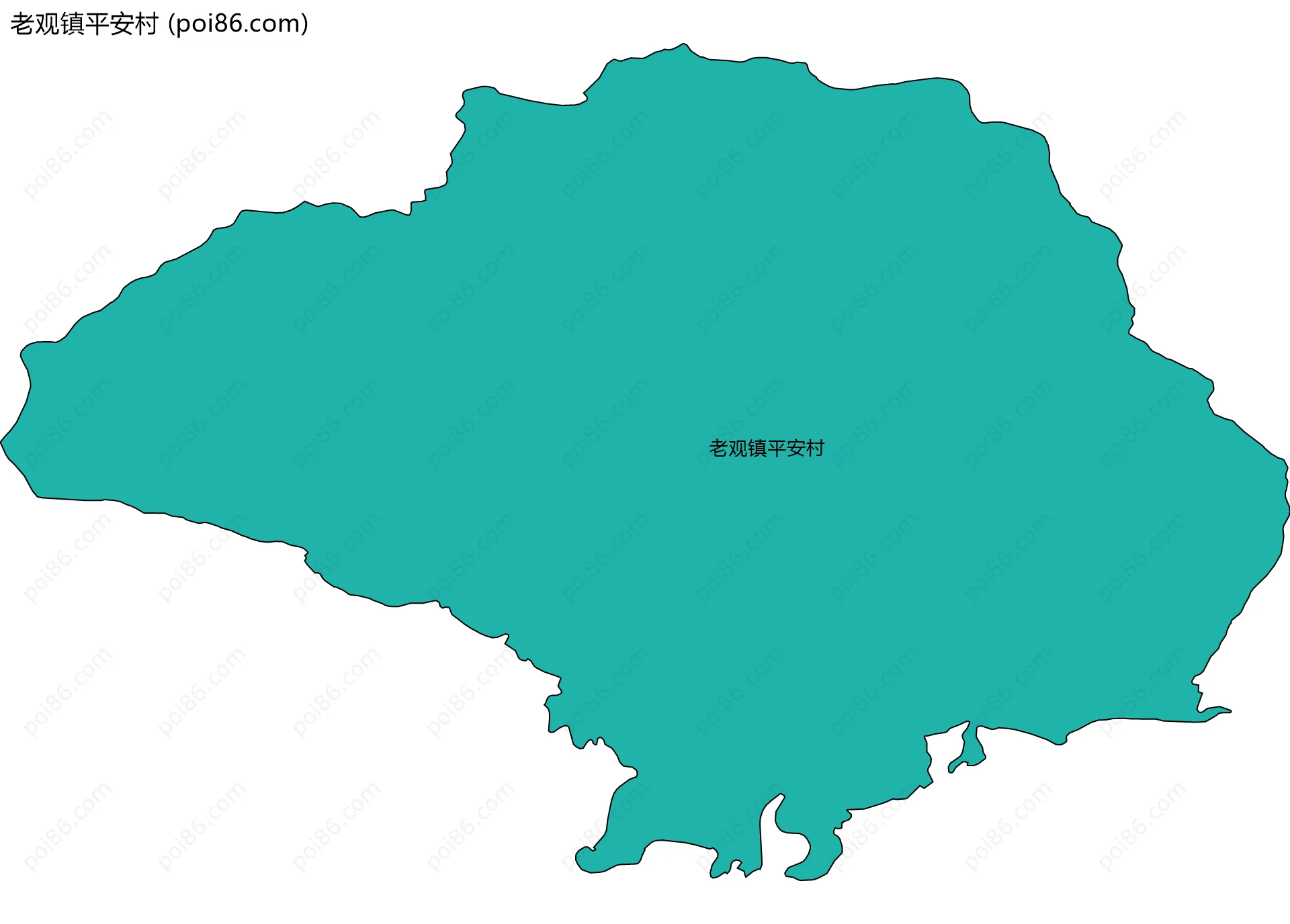 老观镇平安村边界地图