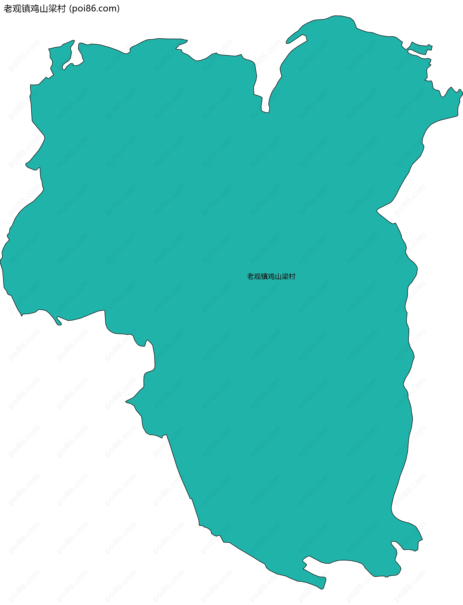 老观镇鸡山梁村边界地图