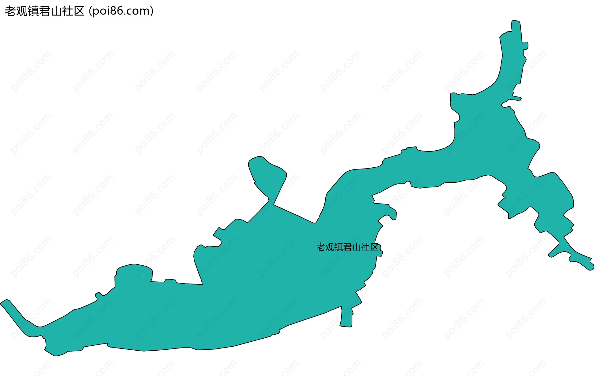 老观镇君山社区边界地图
