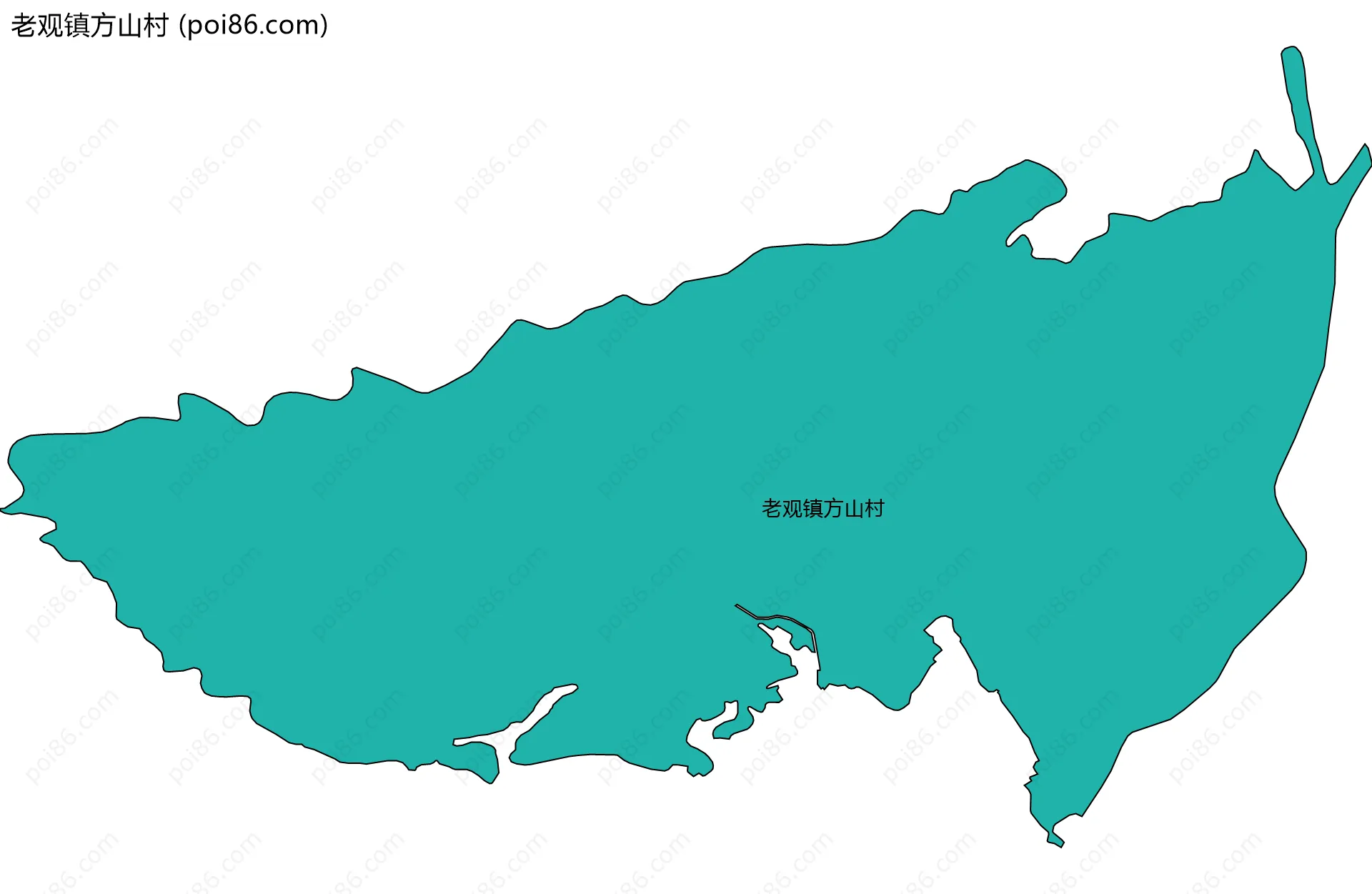 老观镇方山村边界地图