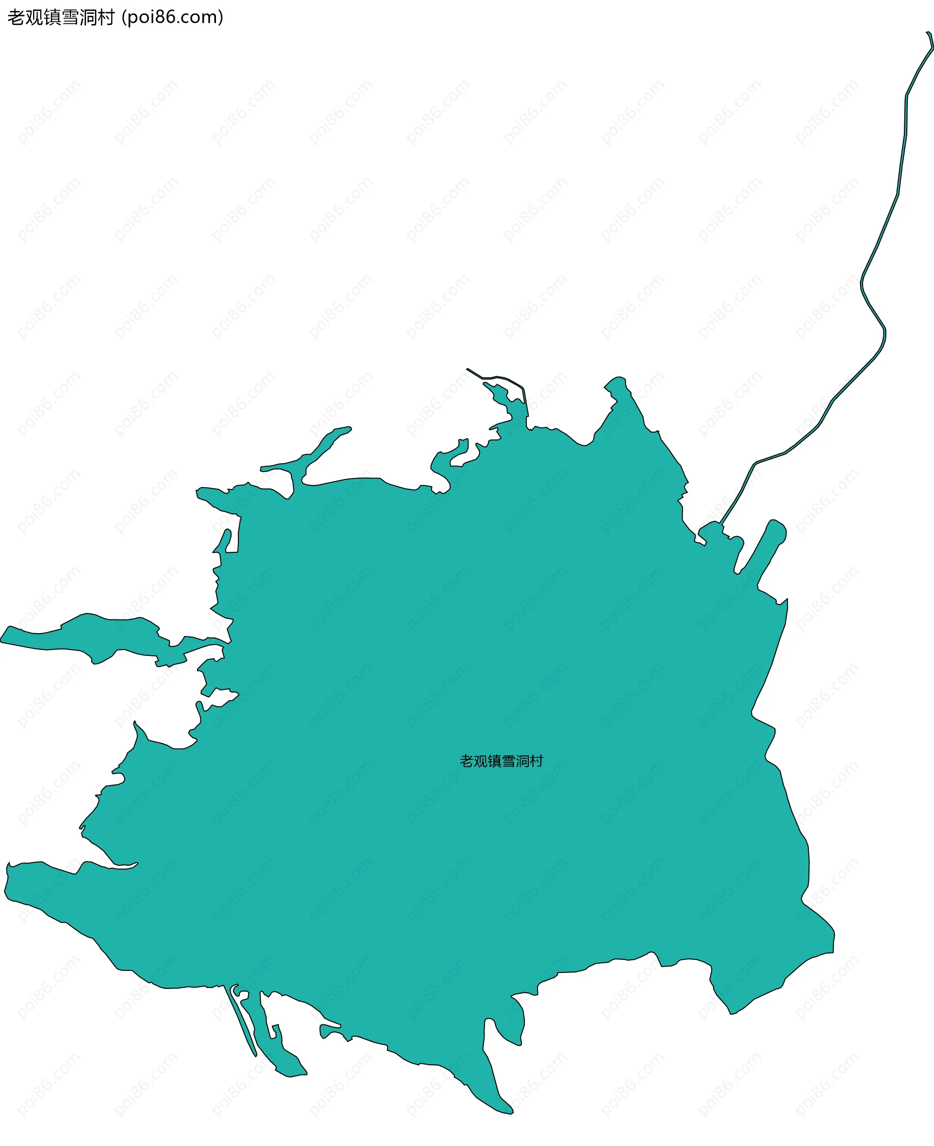 老观镇雪洞村边界地图