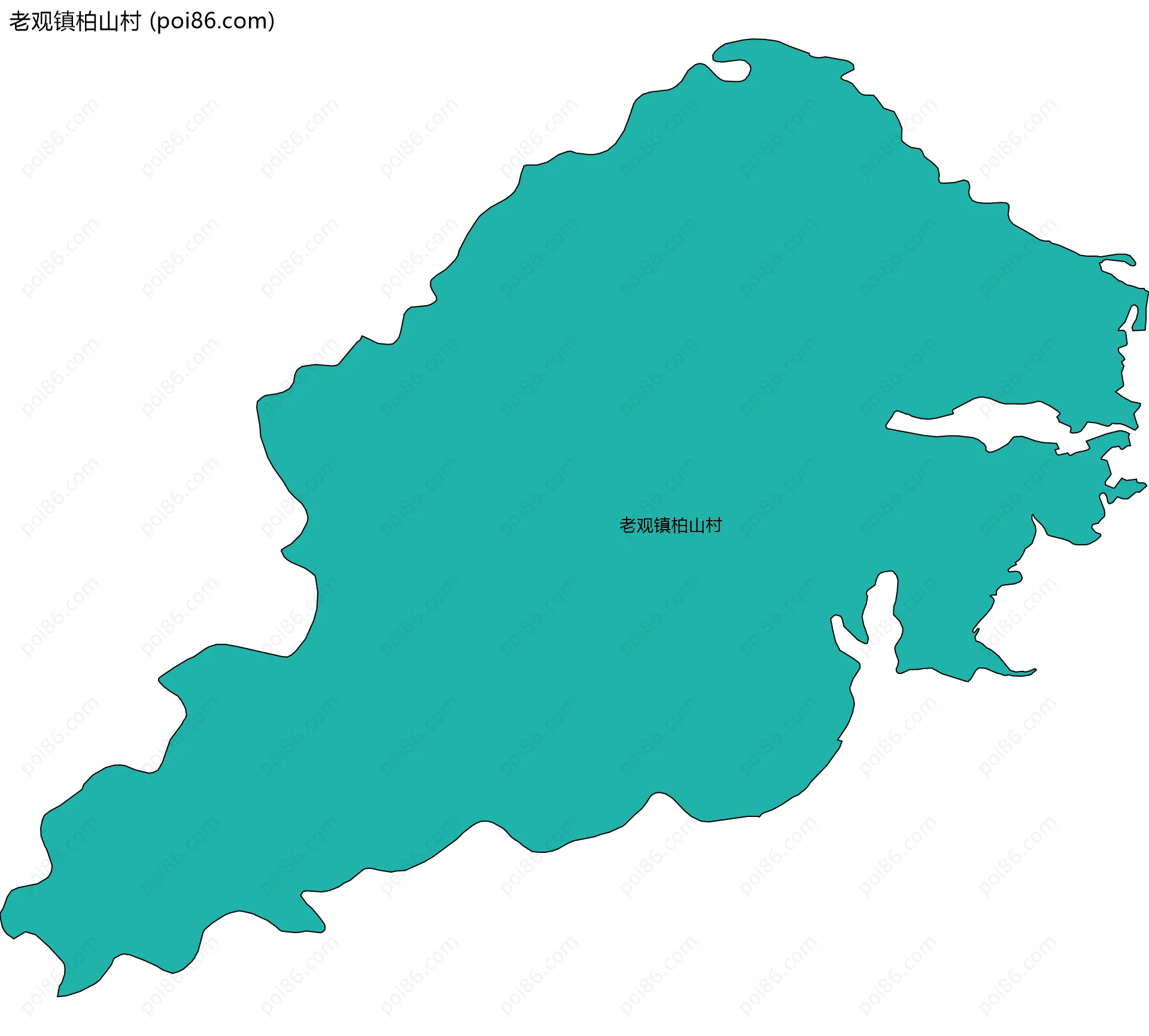 老观镇柏山村边界地图