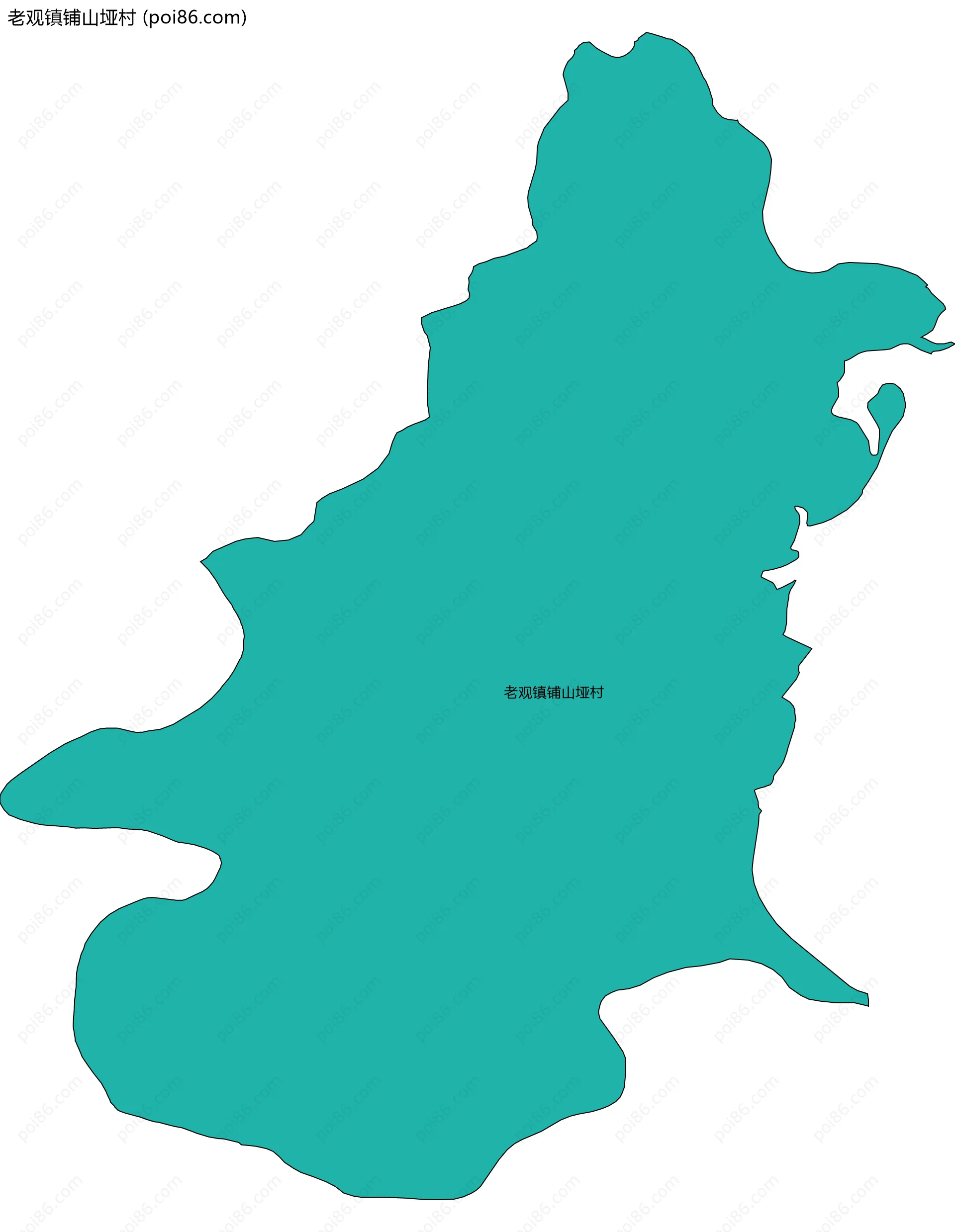 老观镇铺山垭村边界地图