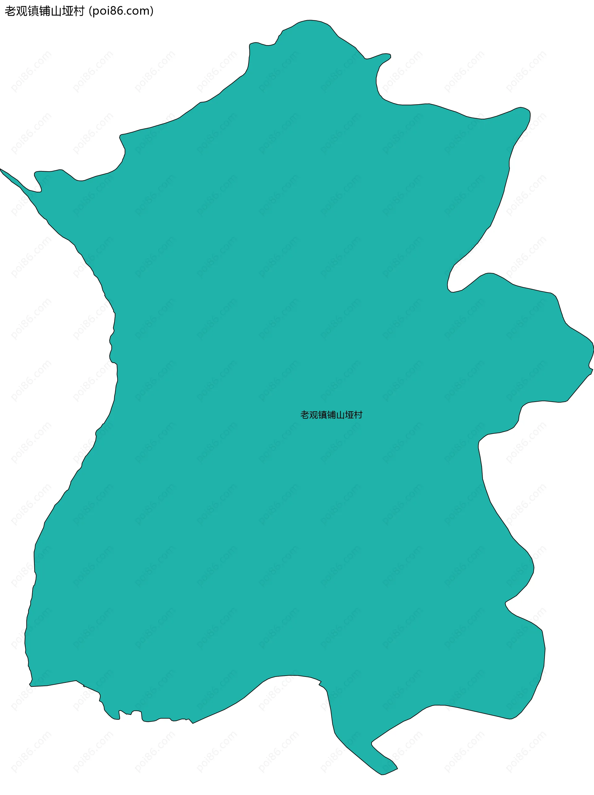 老观镇铺山垭村边界地图