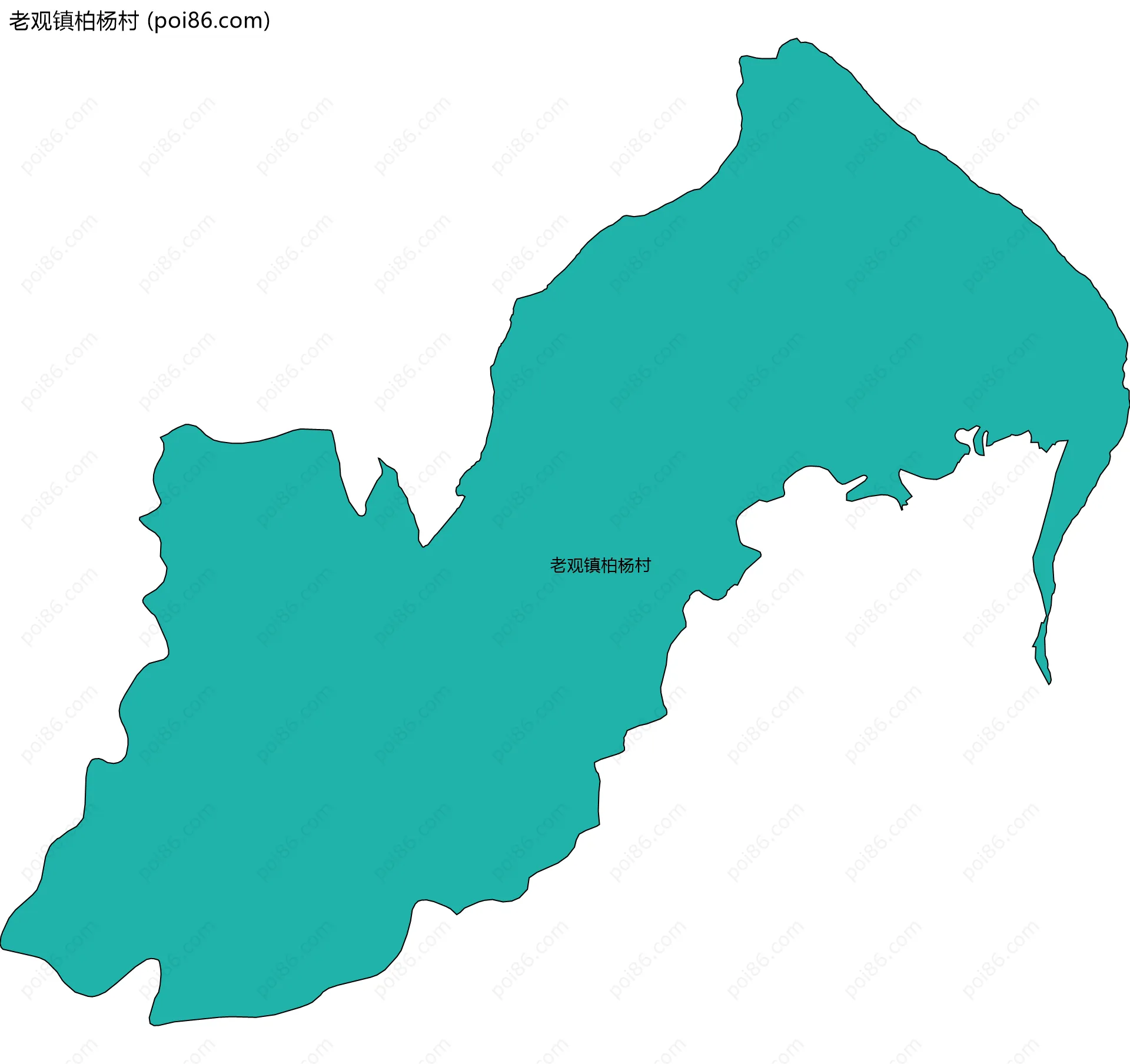 老观镇柏杨村边界地图