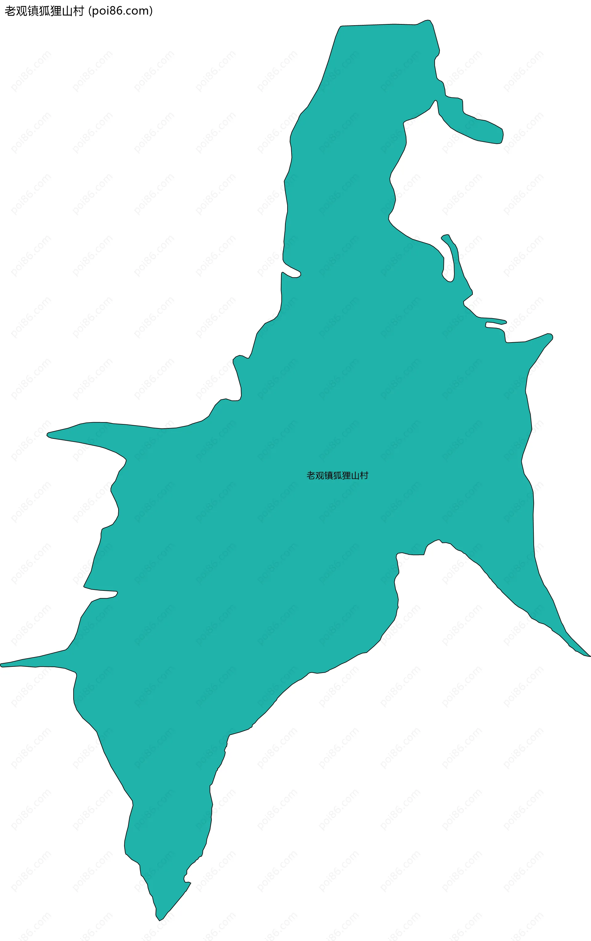 老观镇狐狸山村边界地图