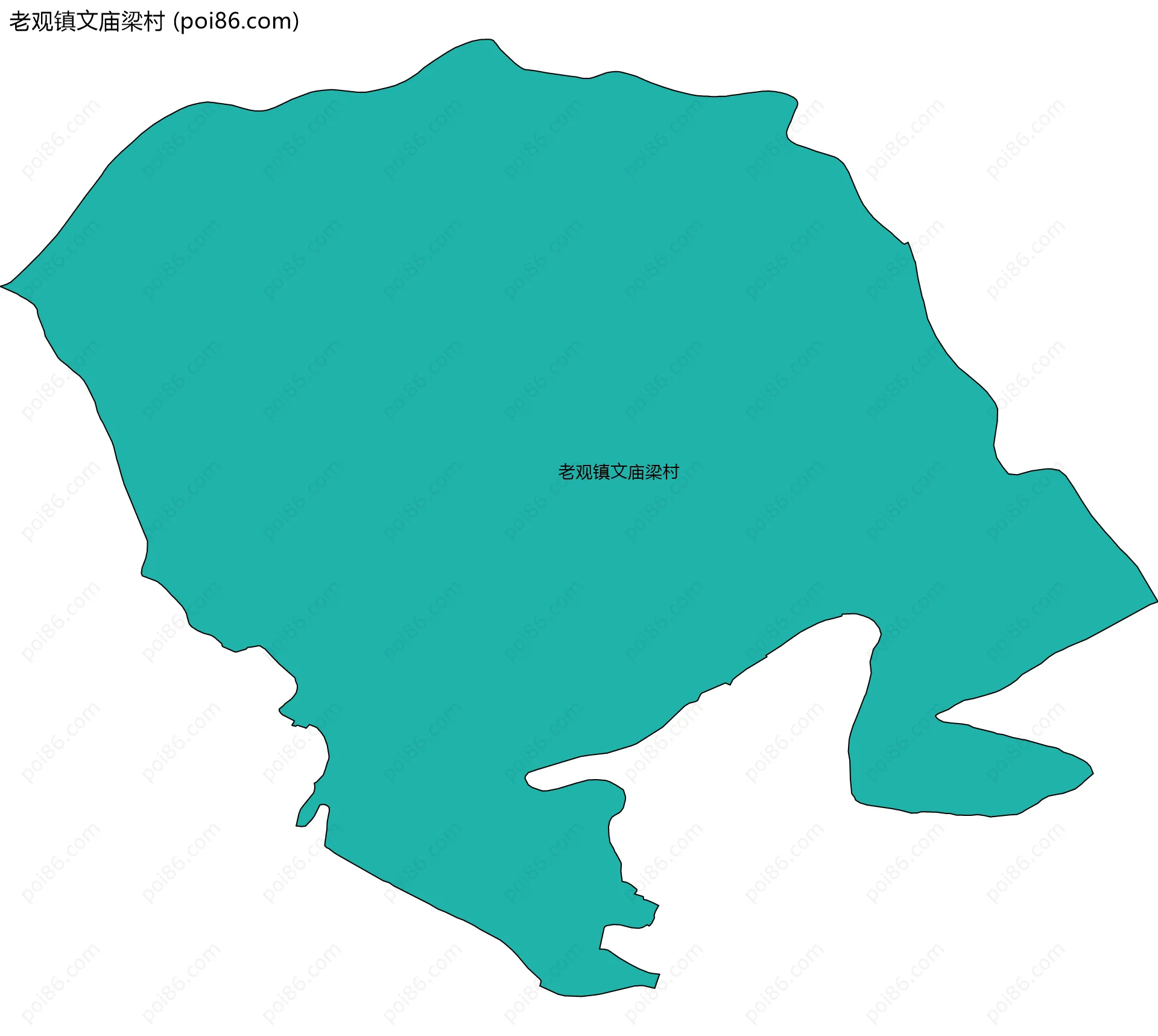 老观镇文庙梁村边界地图