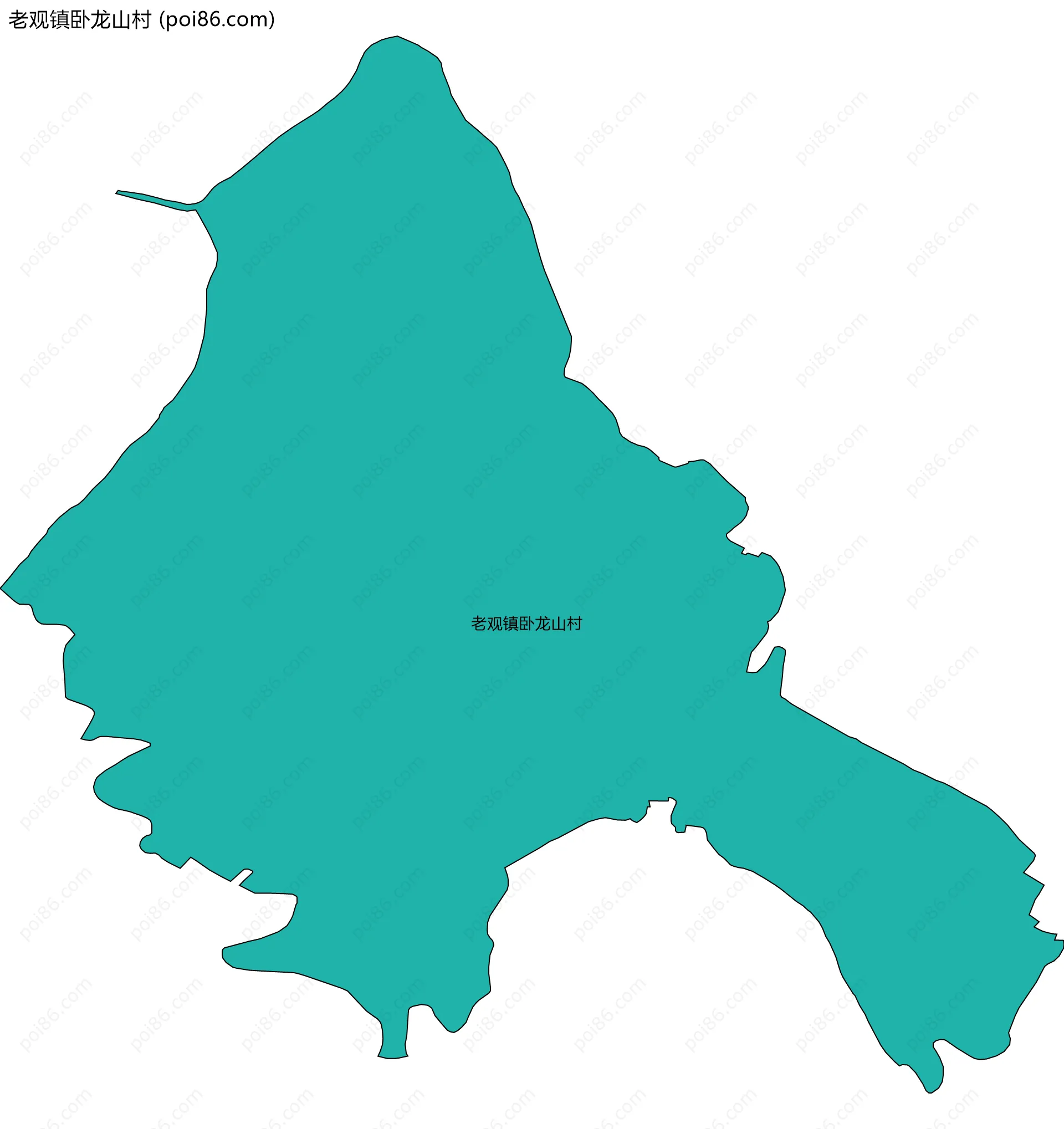 老观镇卧龙山村边界地图