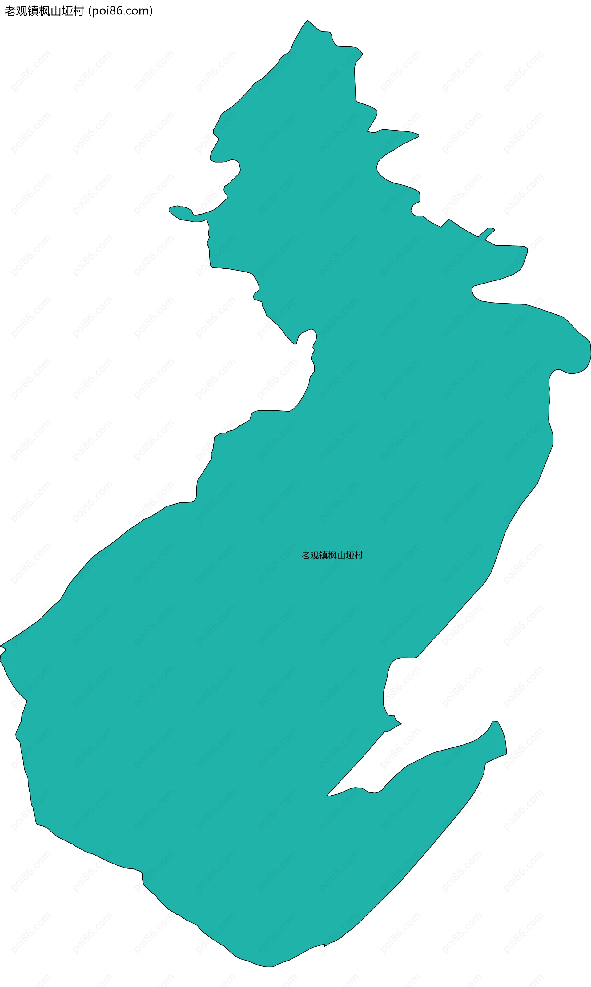 老观镇枫山垭村边界地图