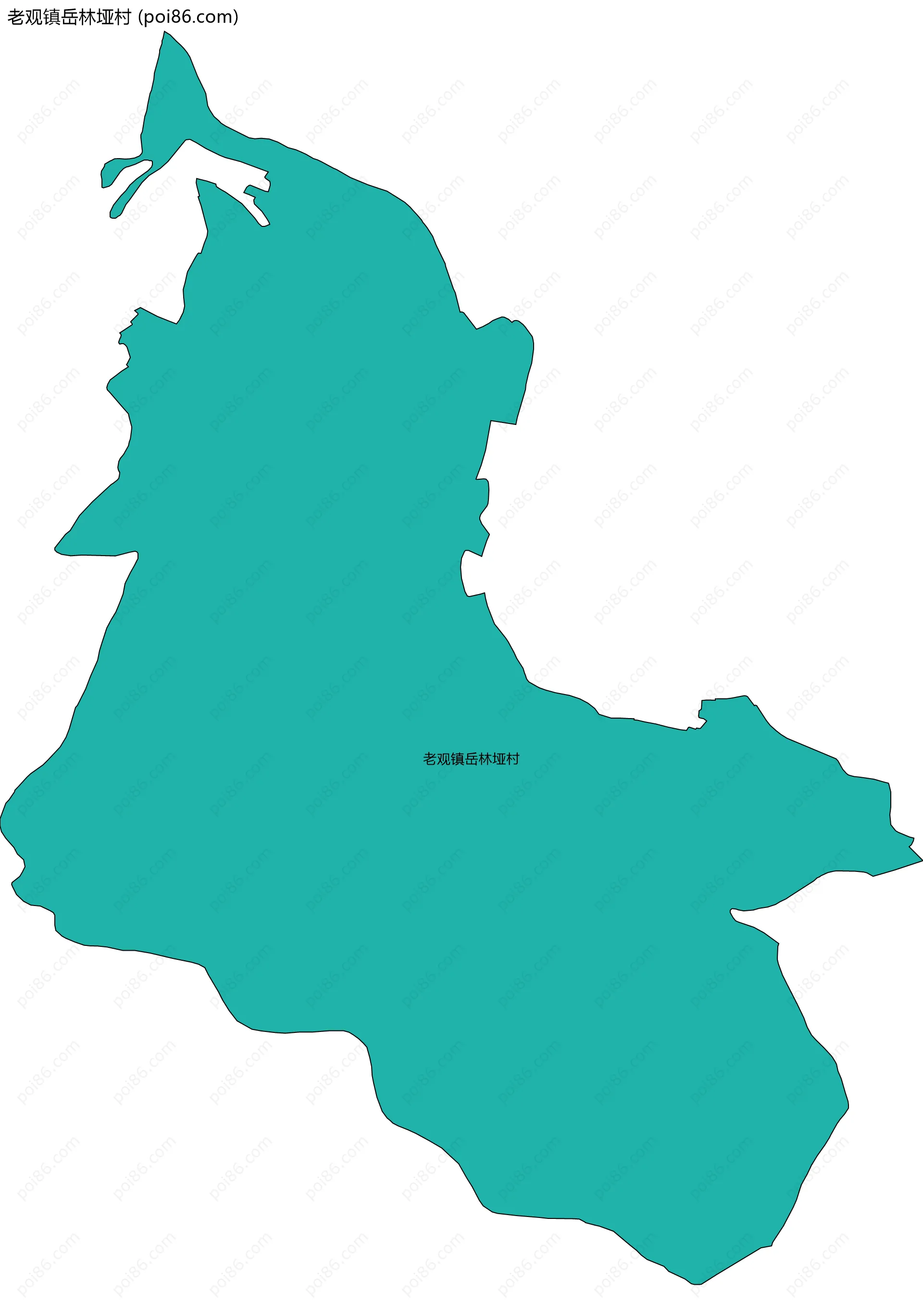 老观镇岳林垭村边界地图