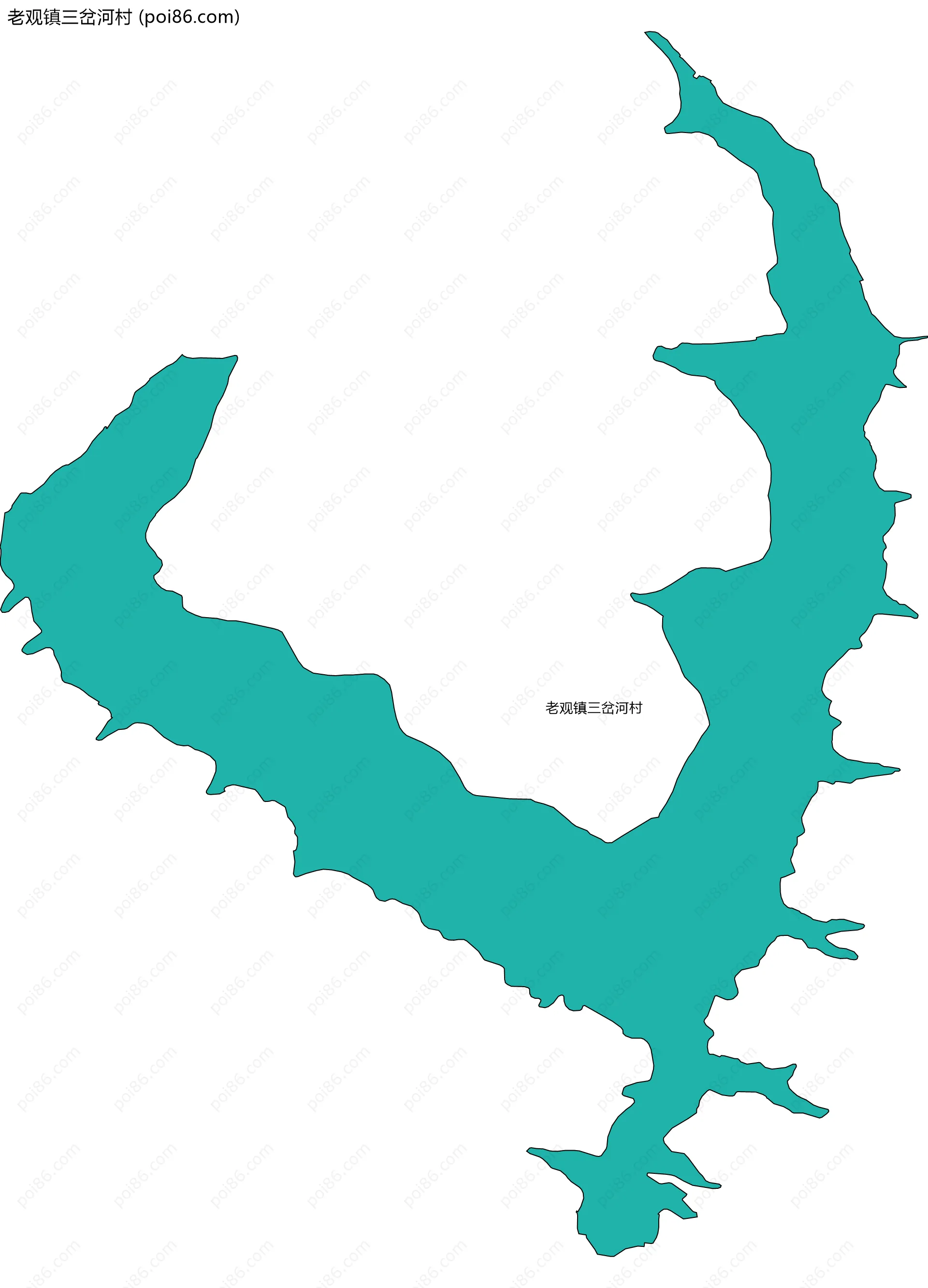 老观镇三岔河村边界地图