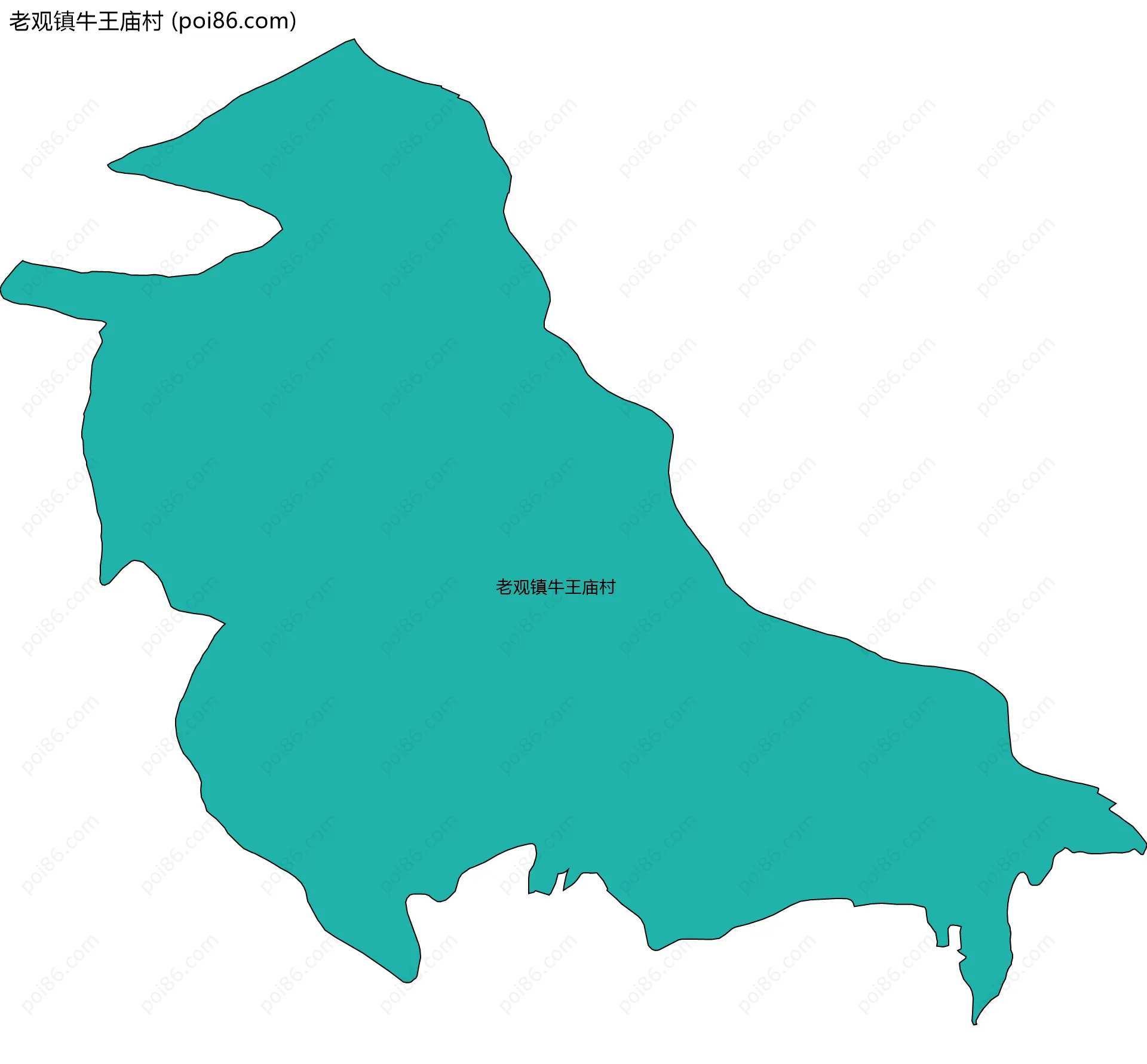 老观镇牛王庙村边界地图