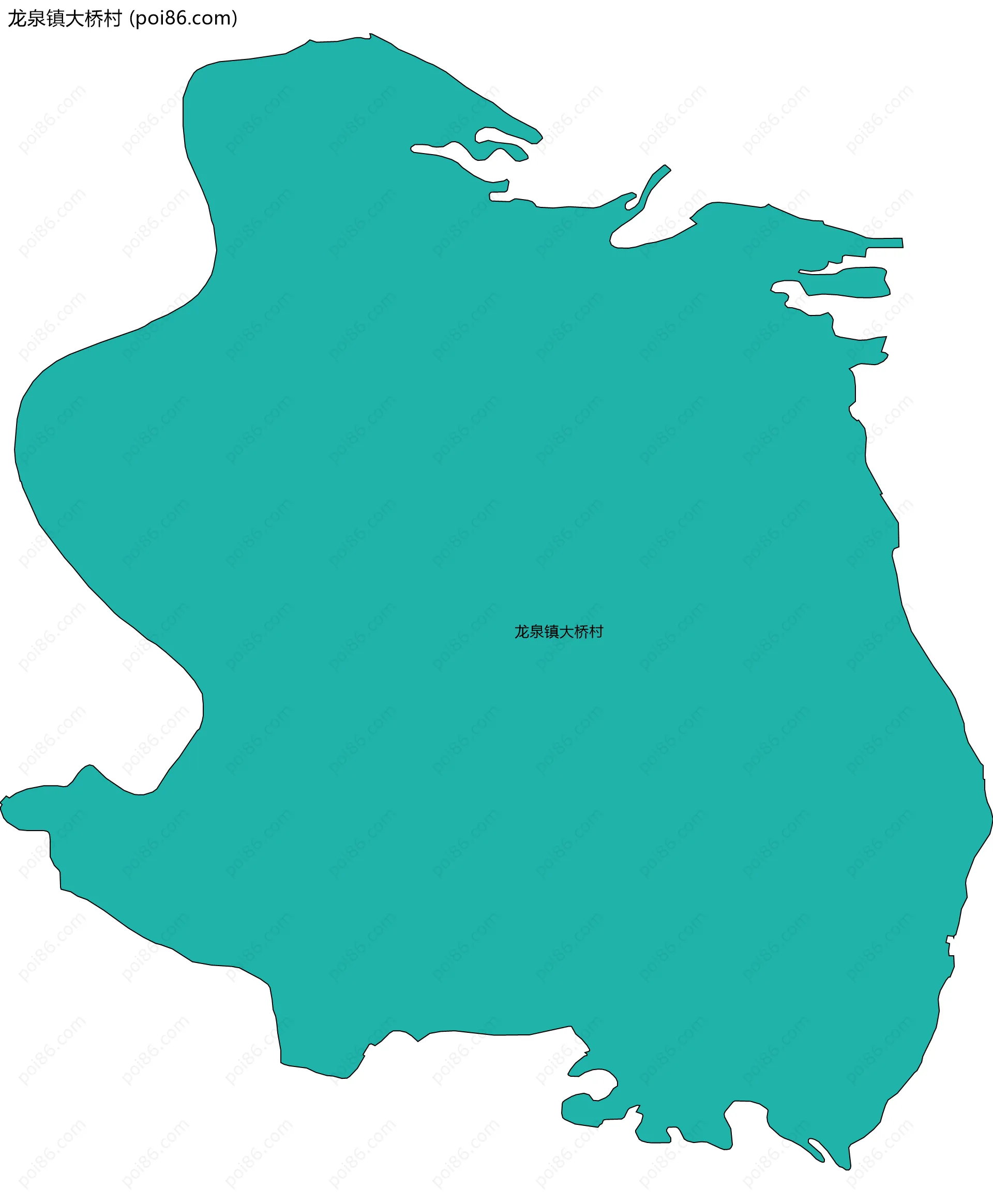 龙泉镇大桥村边界地图