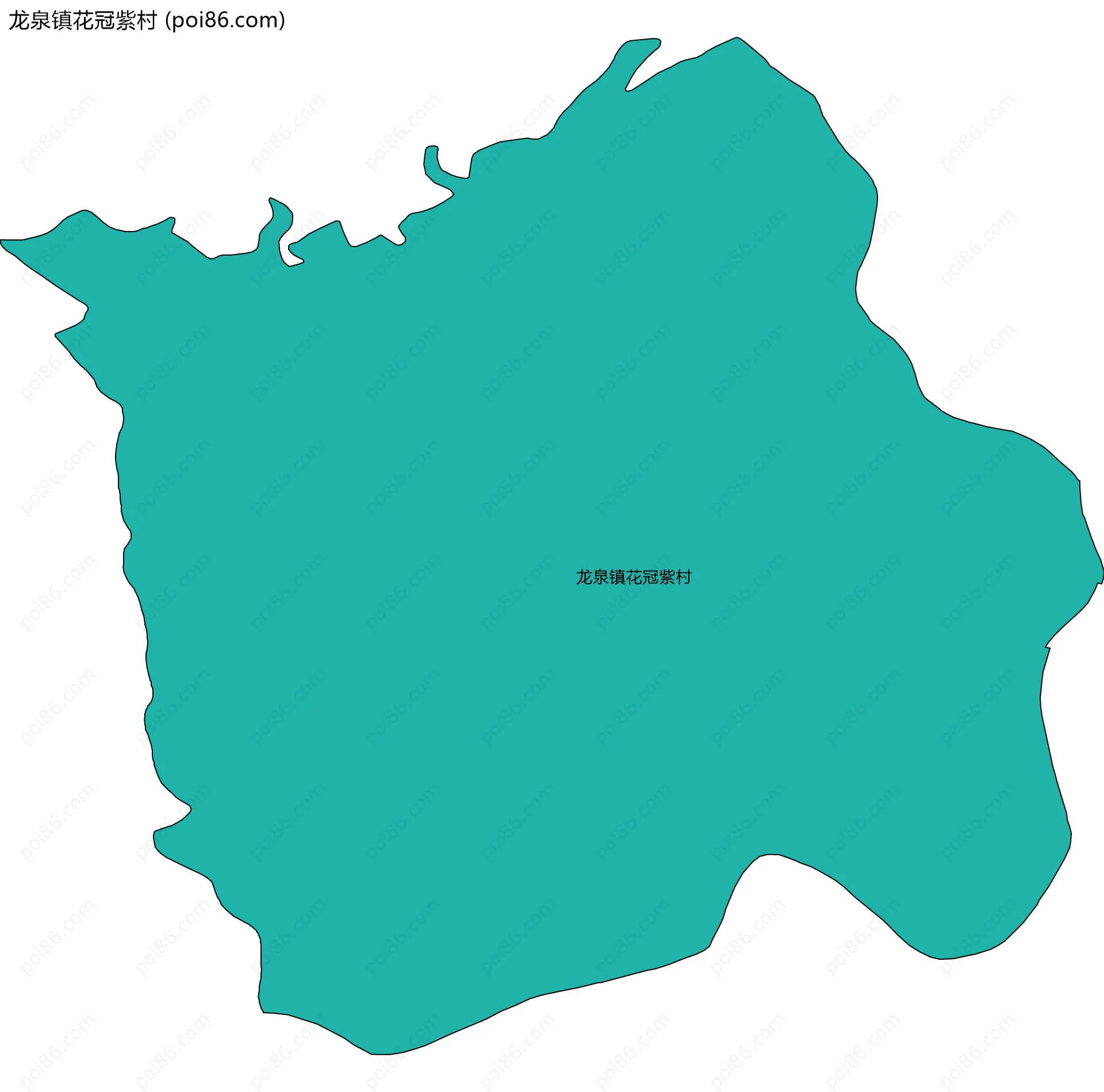 龙泉镇花冠紫村边界地图