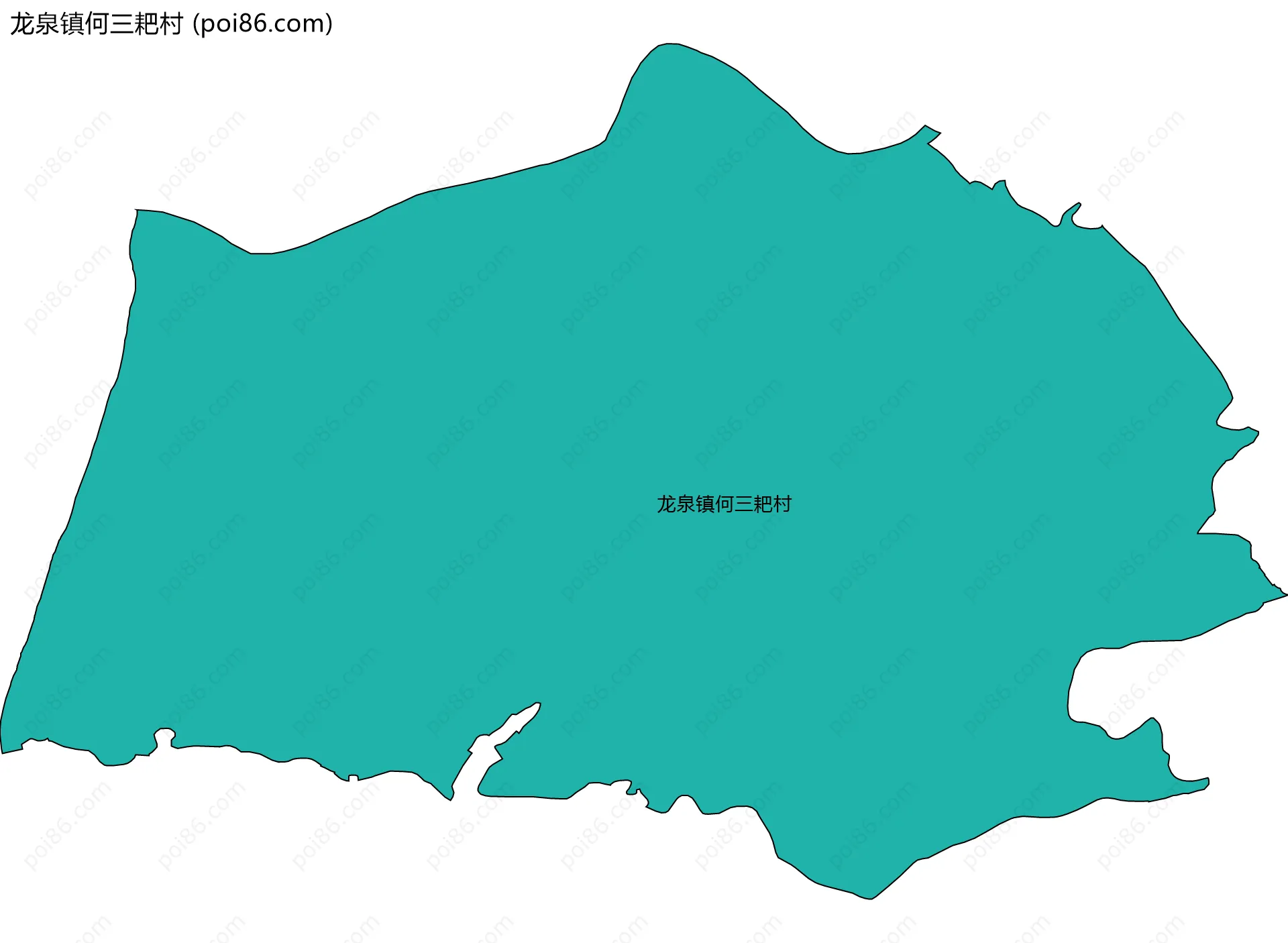 龙泉镇何三耙村边界地图