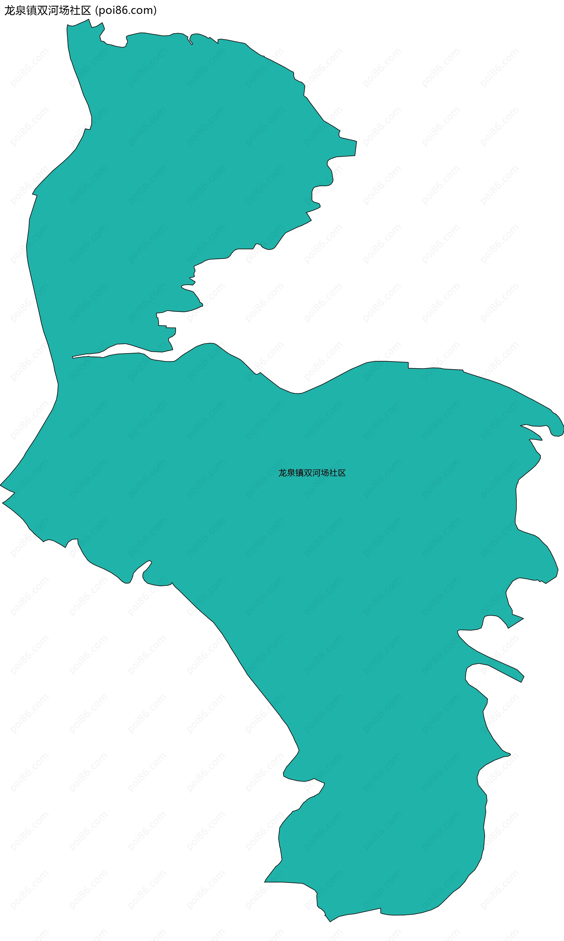 龙泉镇双河场社区边界地图