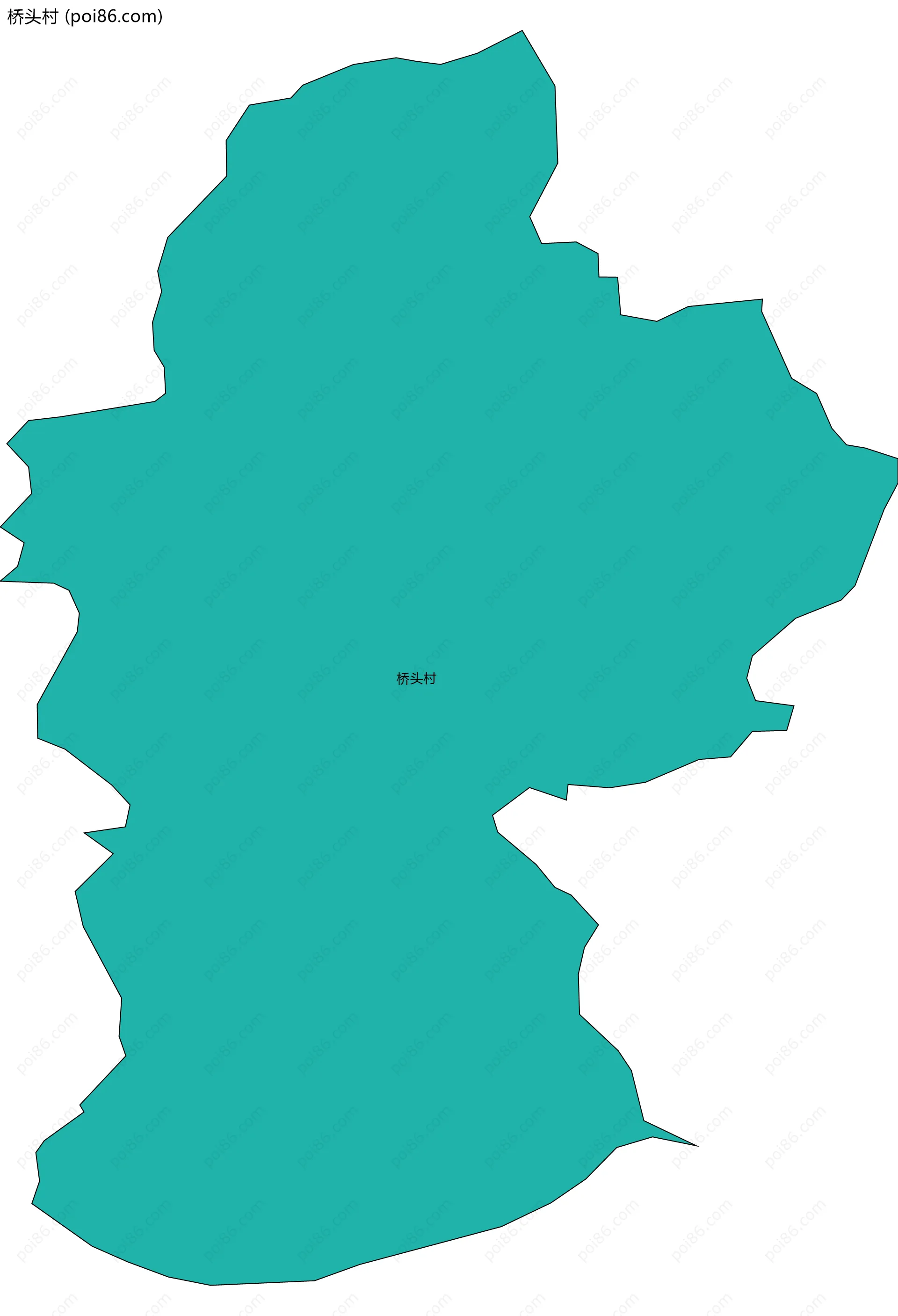 桥头村边界地图